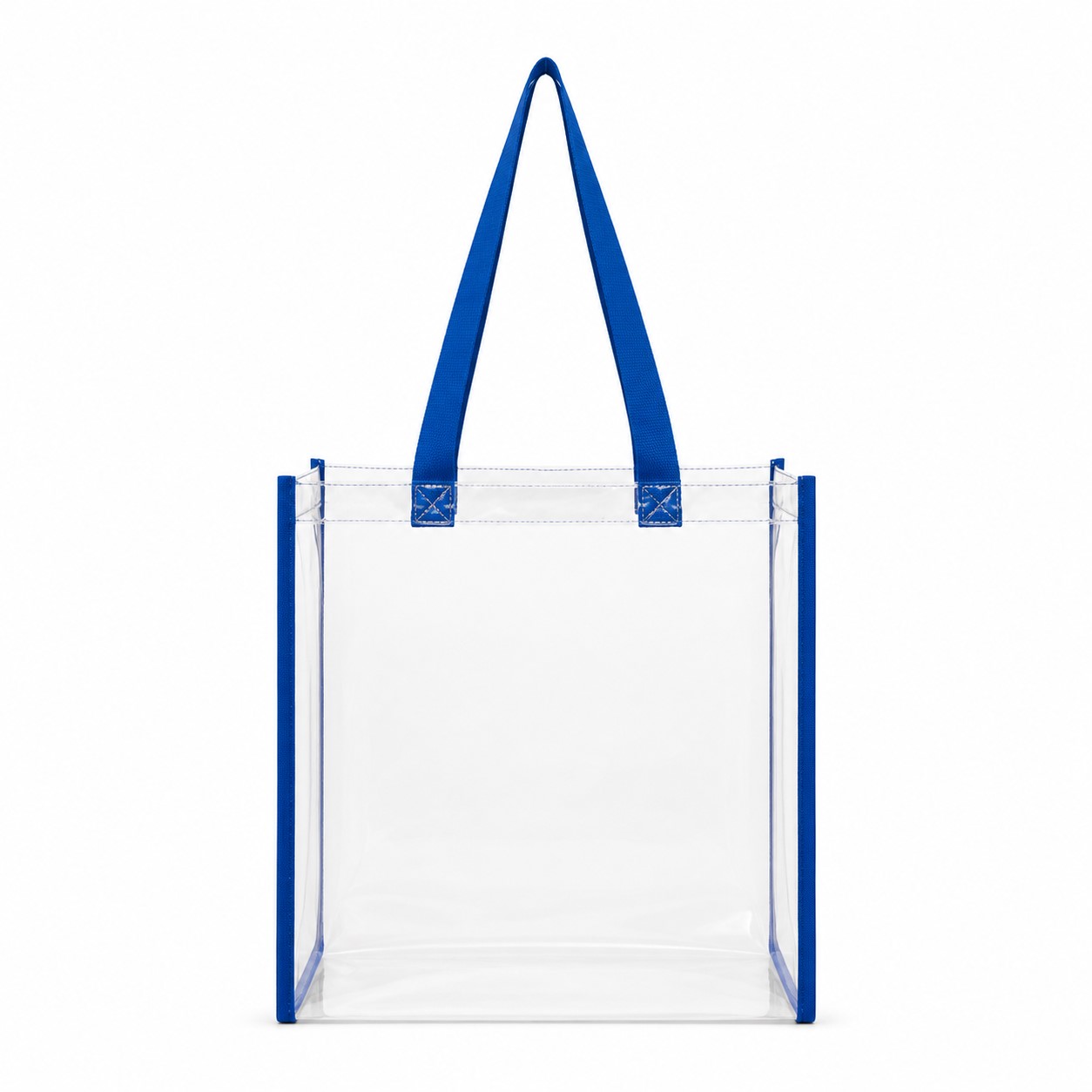 Large Clear Tote With Faux Leather Trim — view 2