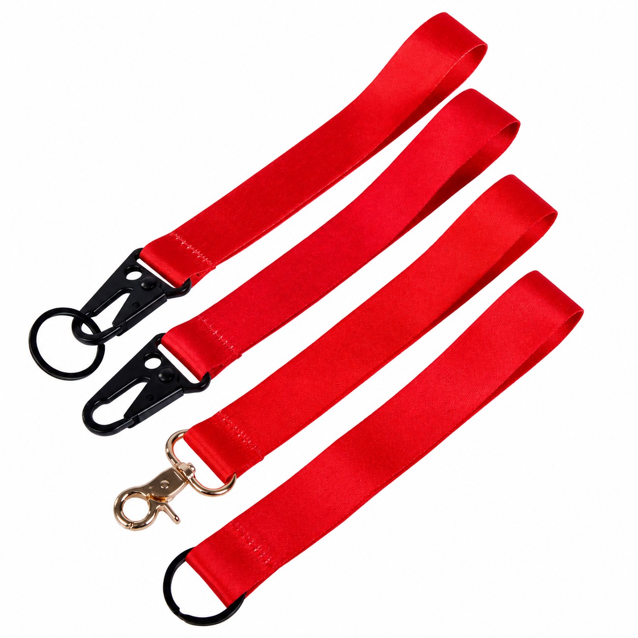 One-Inch Polyester Wrist Lanyard — Red