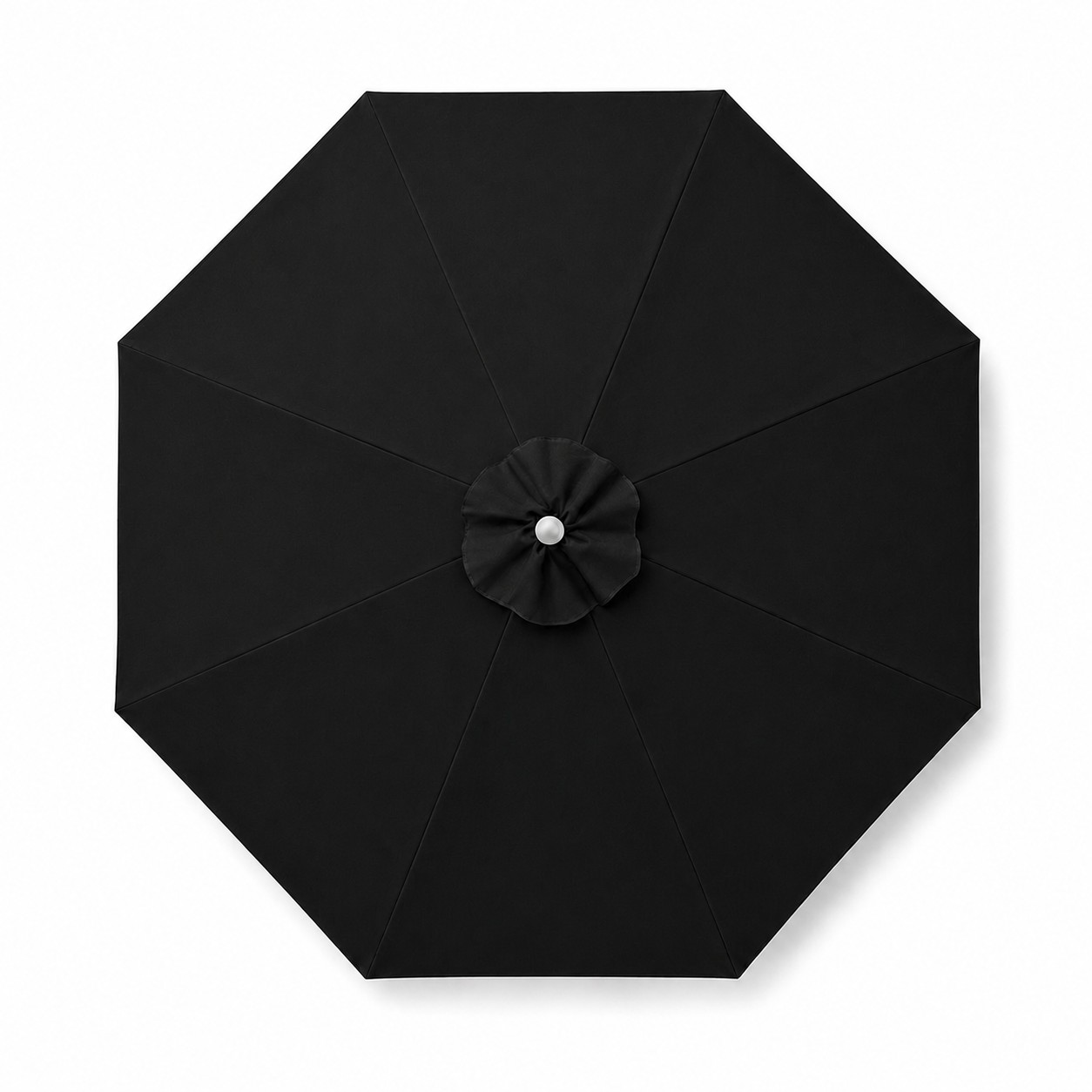 Nine Foot Commercial Market Umbrella — Black