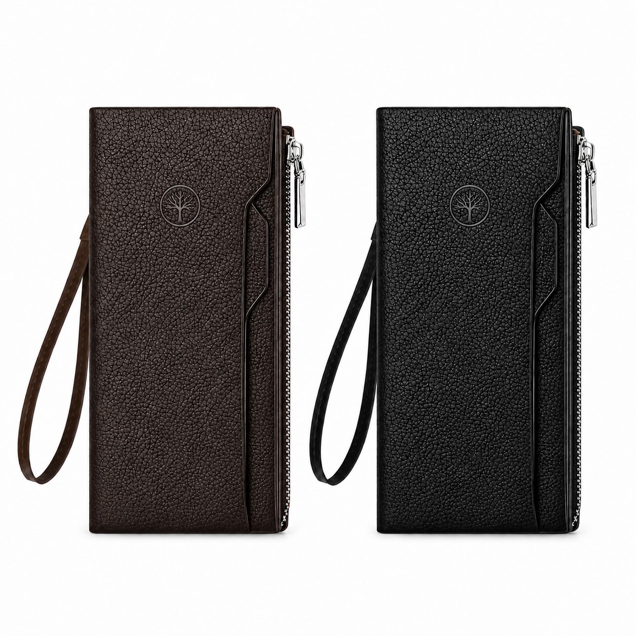 Men's Ziparound Leather Wristlet Wallet