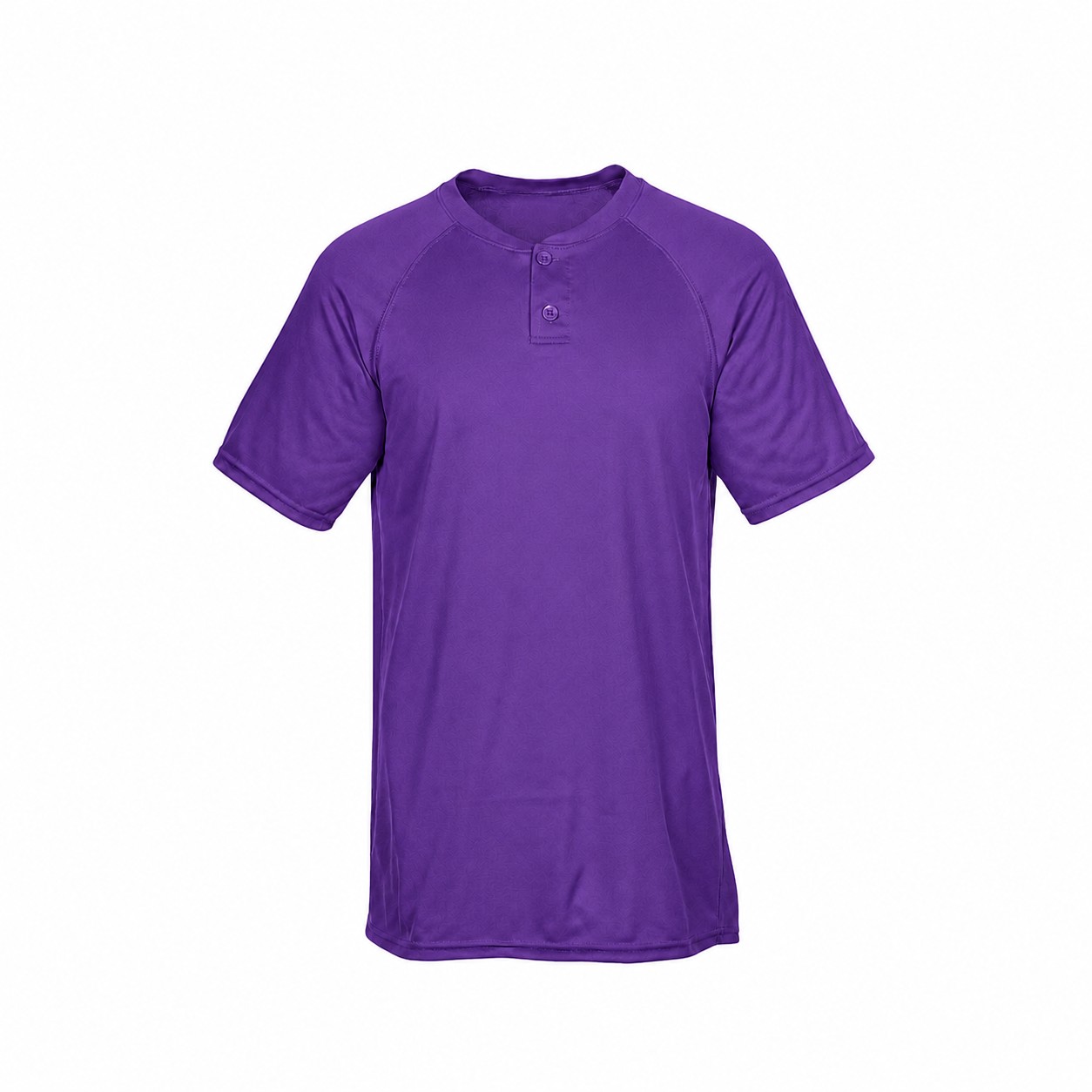 Polyester Two Button Baseball Jersey — Purple