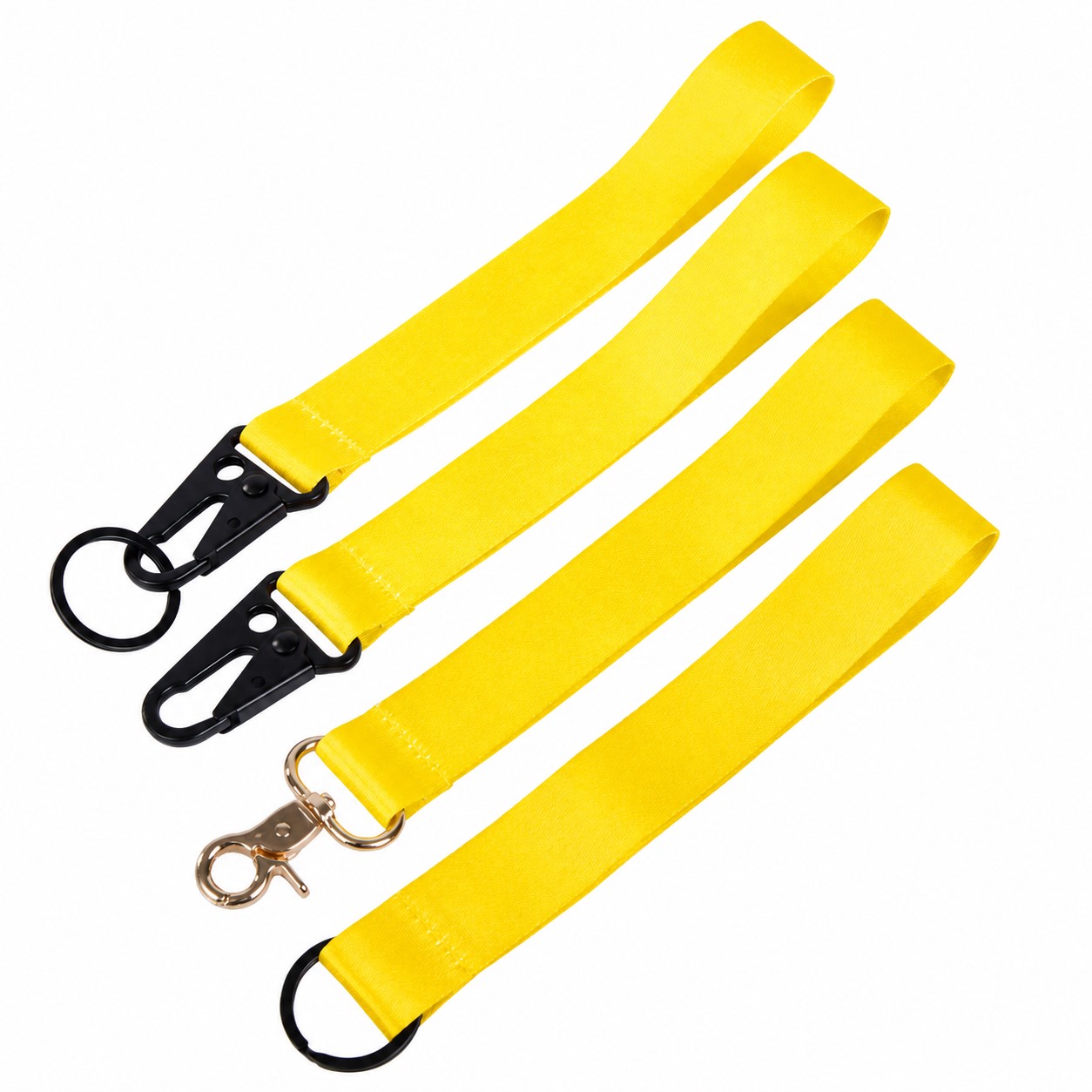 One-Inch Polyester Wrist Lanyard — Yellow