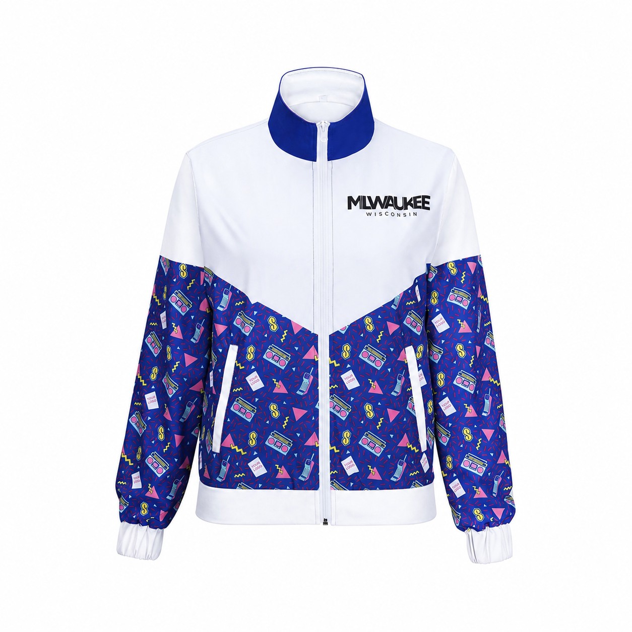 Retro Full Zip Track Jacket — White