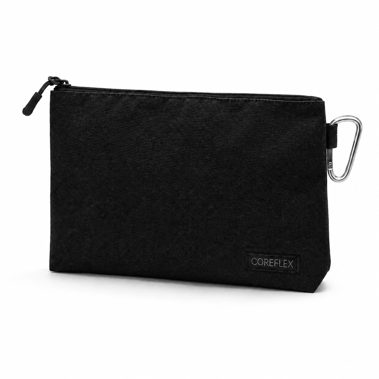 Polyester Zipper Utility Pouch Set — Black