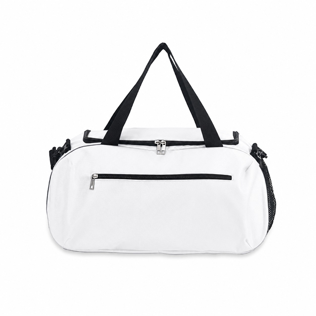 Oxford Shoe Compartment Duffel Bag — White