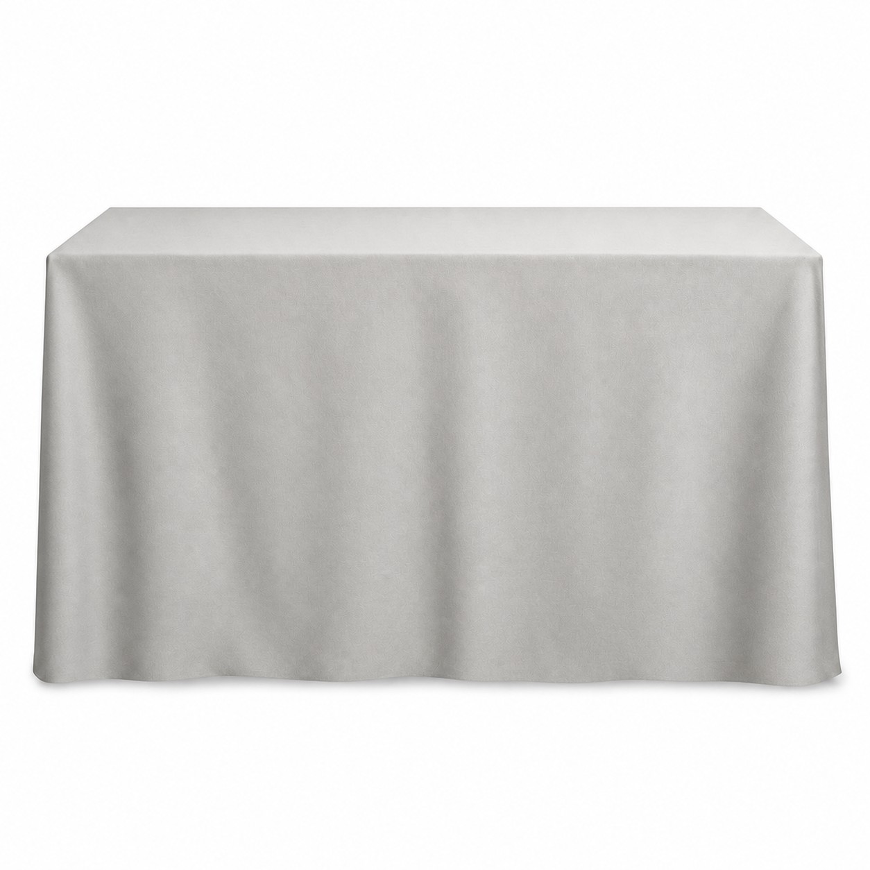 Eight Foot Elastic Fabric Table Cover — Nickel Silver