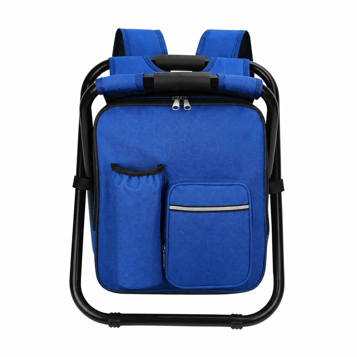 Cooler Backpack Folding Stool — Blue