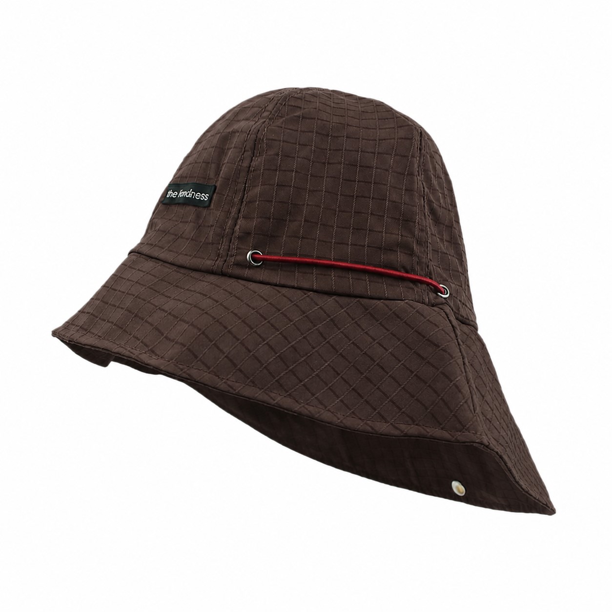 Polyester Foldable Bucket Shade Hat — Brown