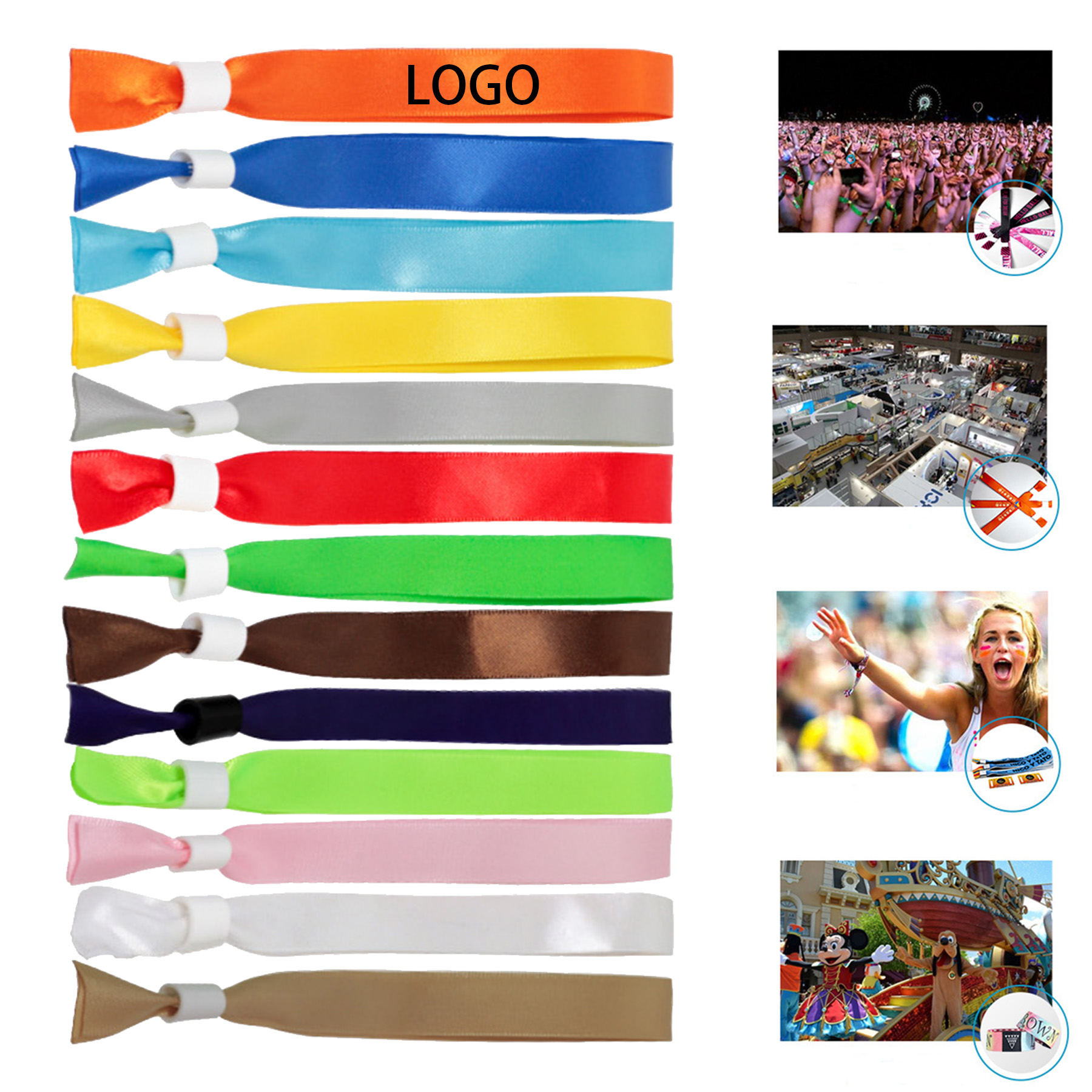 Polyester Ribbon Event Wristband