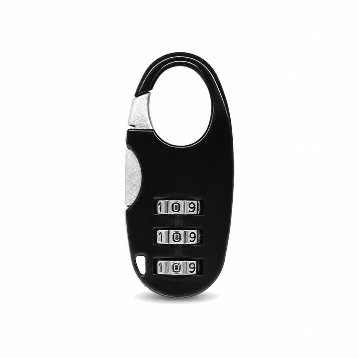 Oval Zinc Alloy Combination Lock — Black