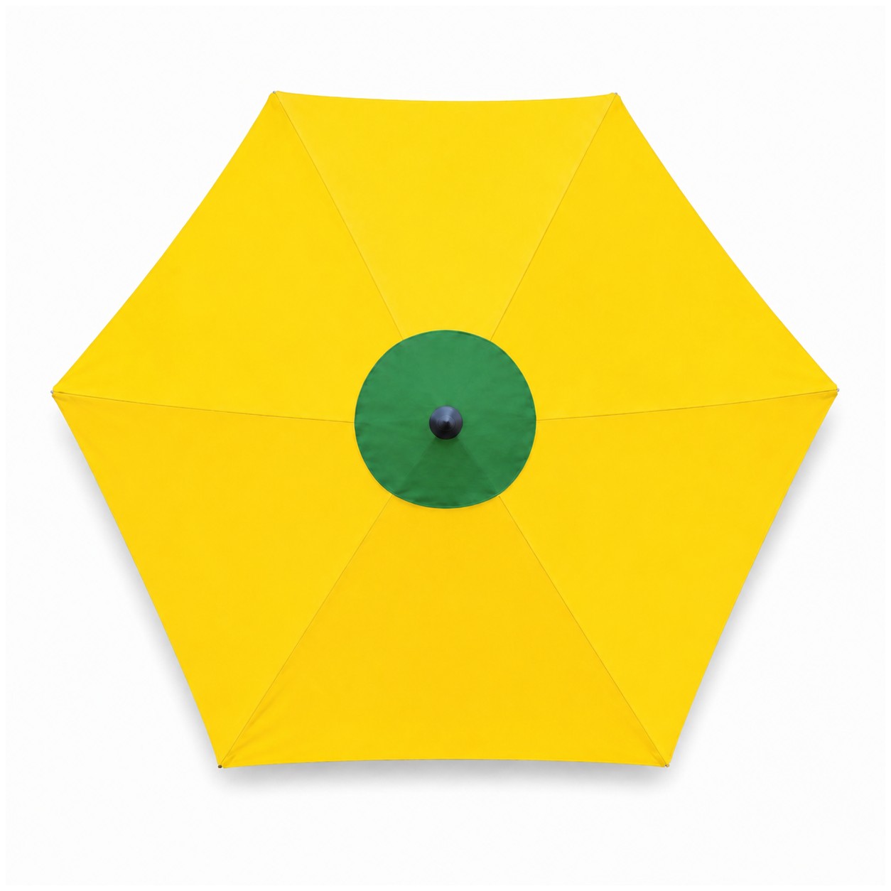 7-Foot Wooden Market Umbrella With Valance — Yellow