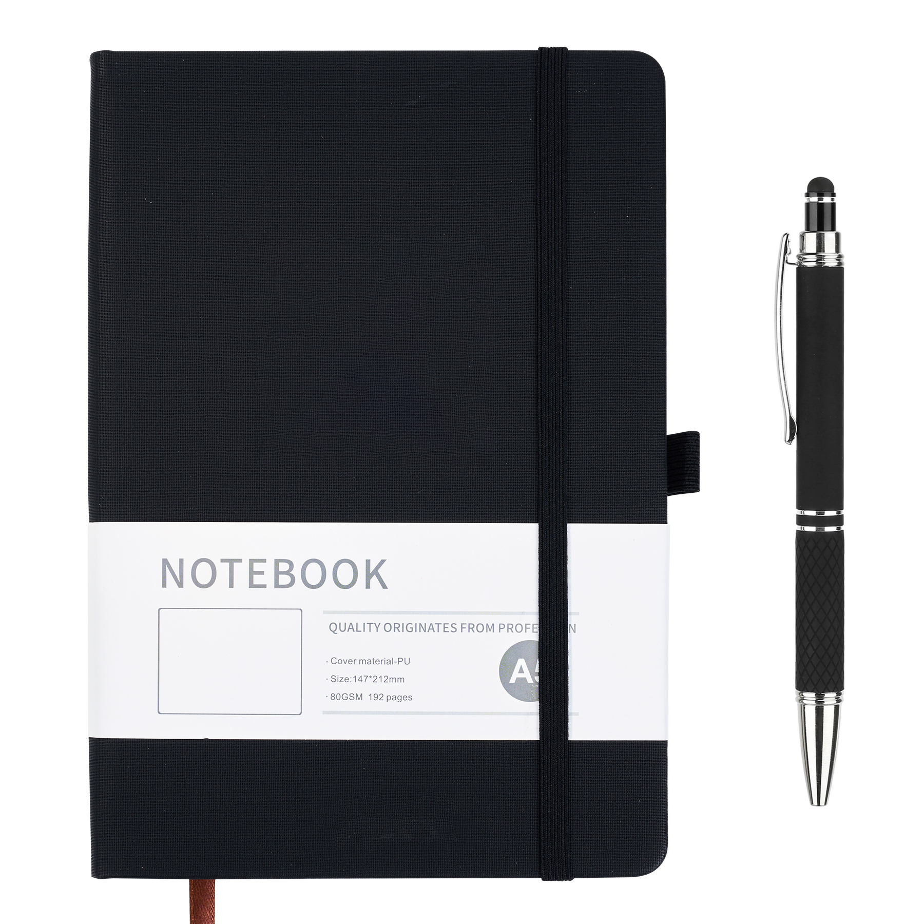 PU Blank Journal Stylus Pen Set — view 2