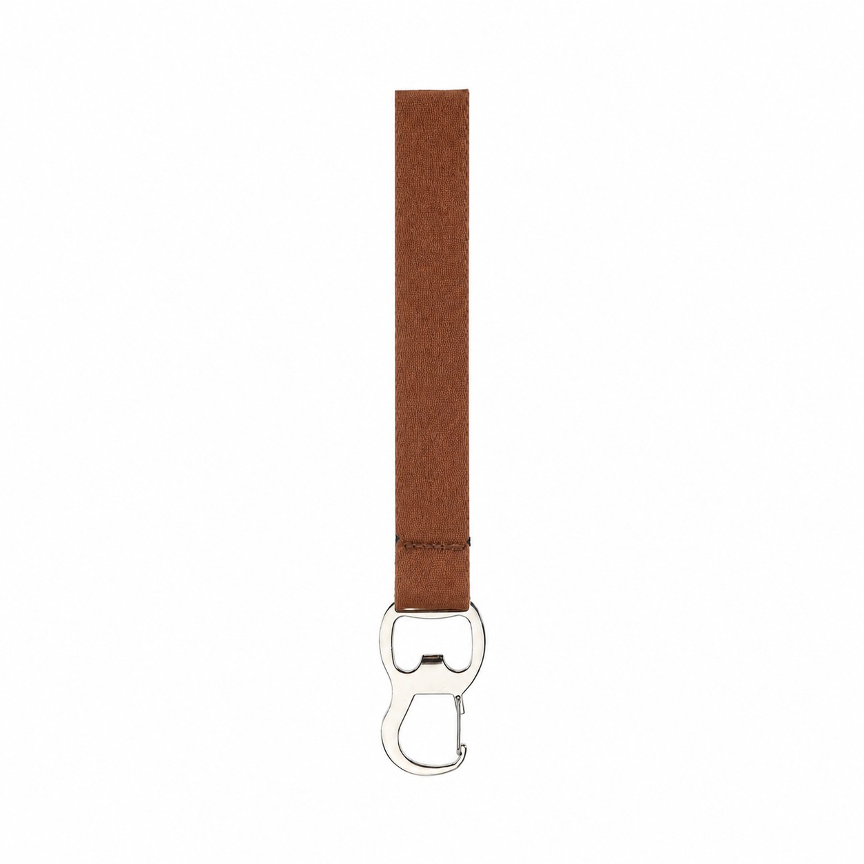 Neoprene Wristband Bottle Opener Keychain — Brown