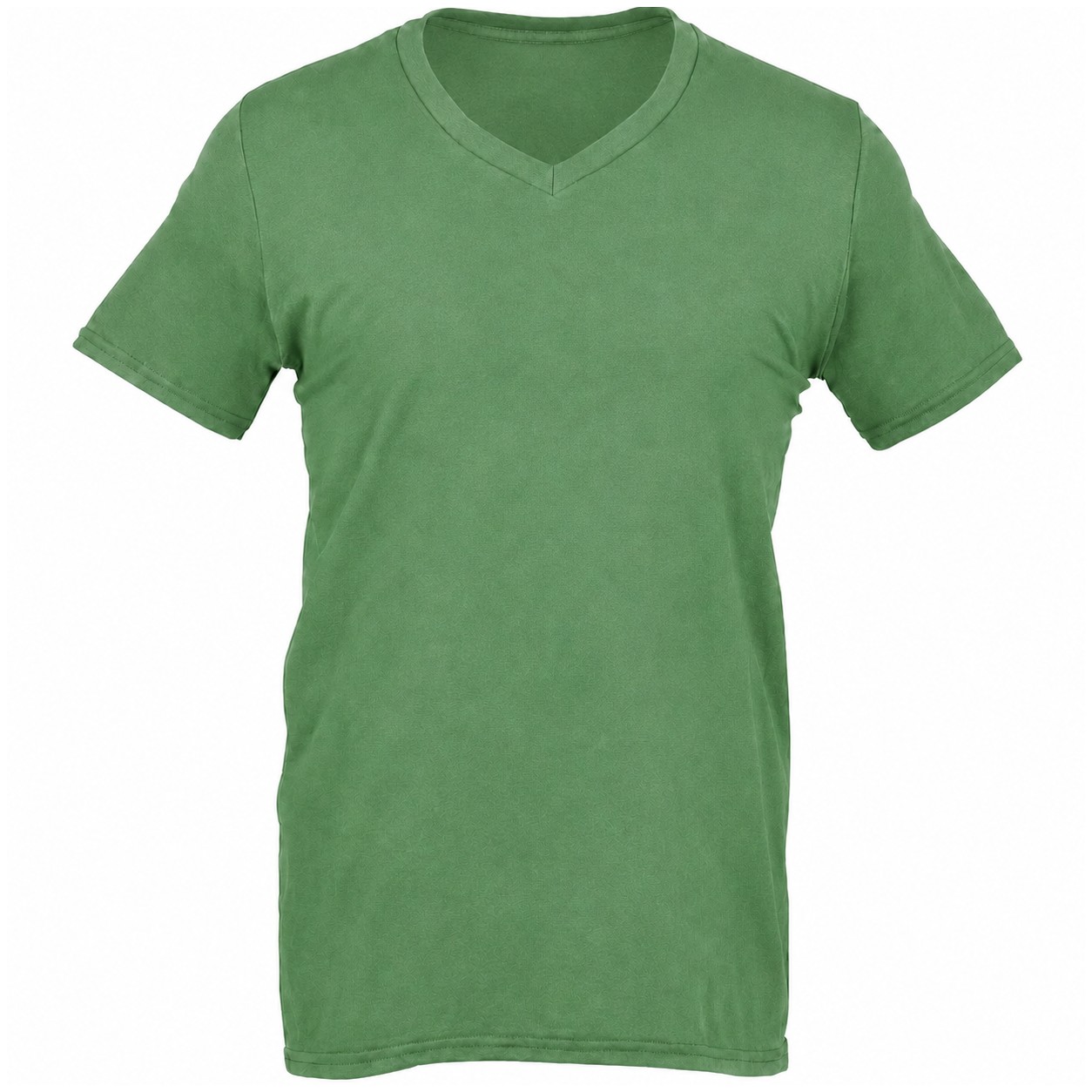 Soft Cotton V Neck T Shirt — Green