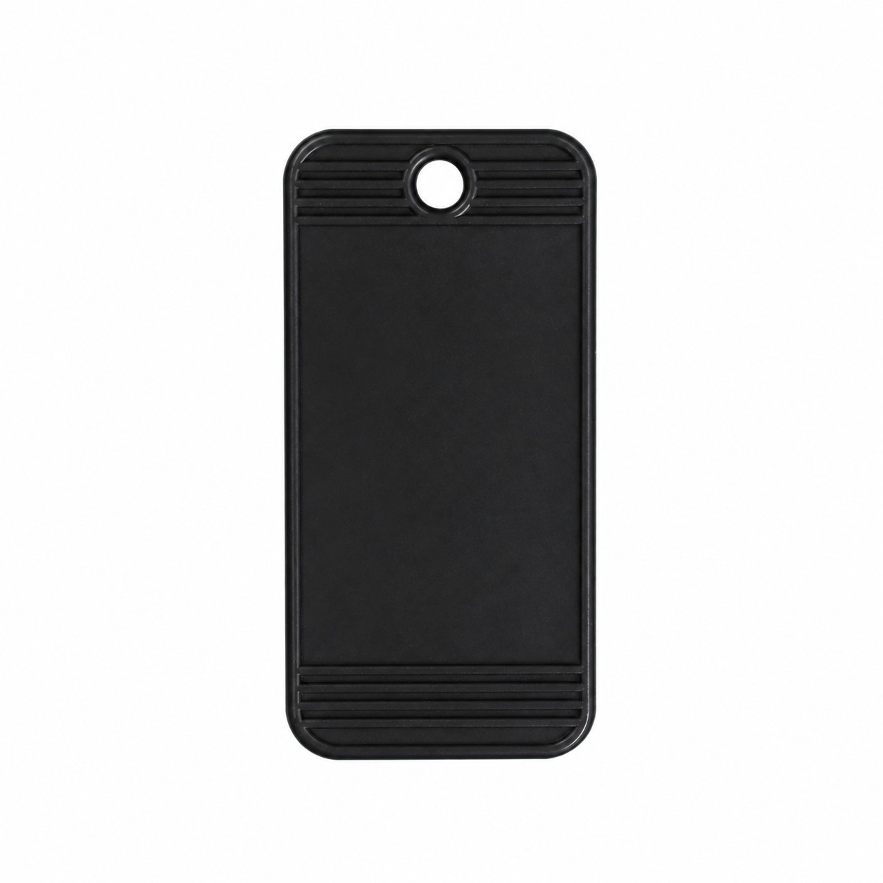 Rectangle Motel Plastic Key Tag — Black