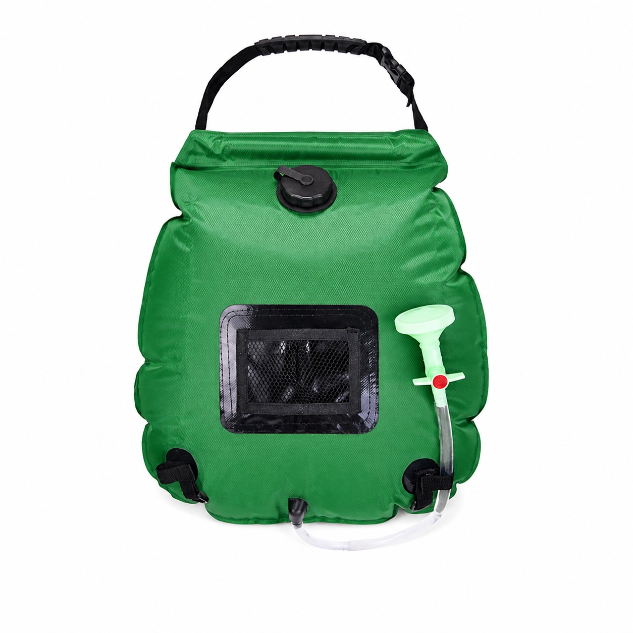 PVC Solar Camp Shower Bag — Green