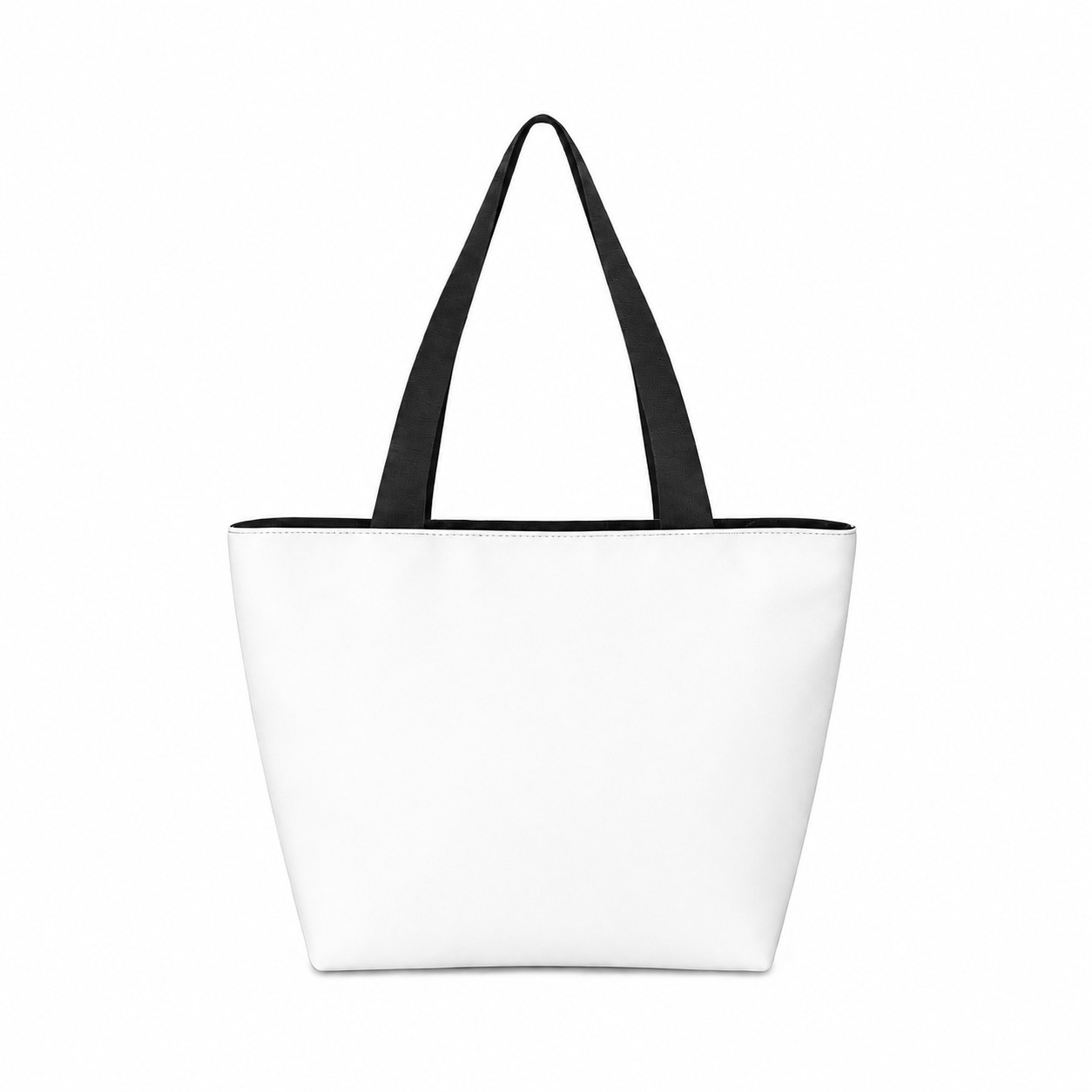 Polyester Everyday Carry Bag With Zipper — Clear White