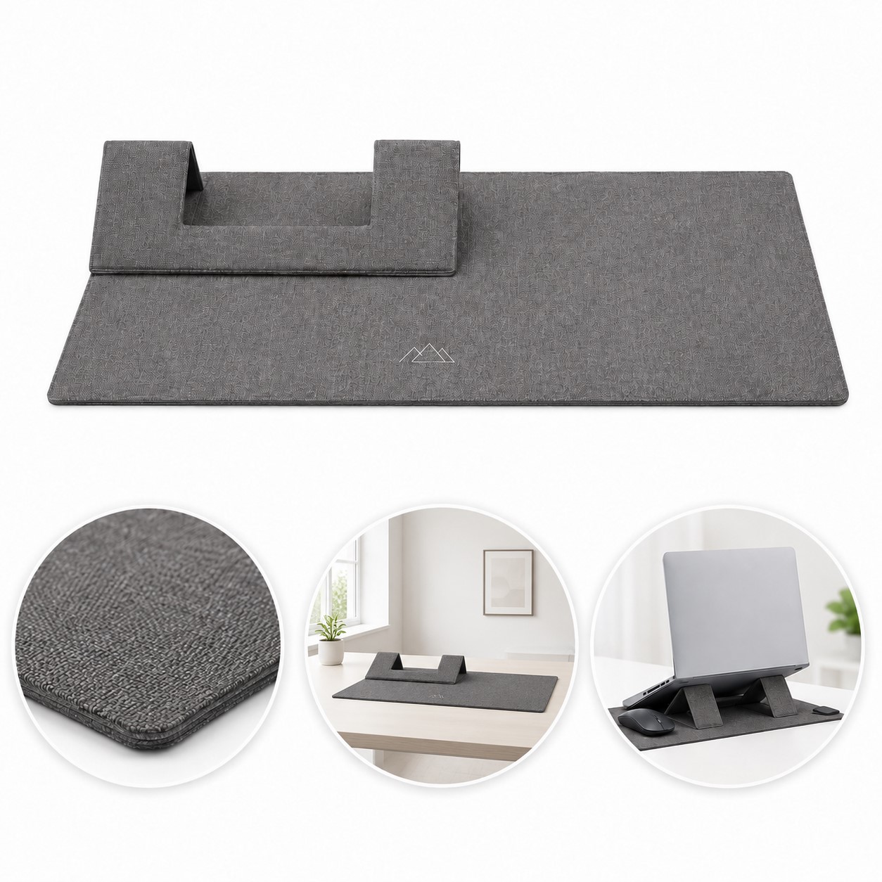 Foldable PU Laptop Stand And Mouse Pad