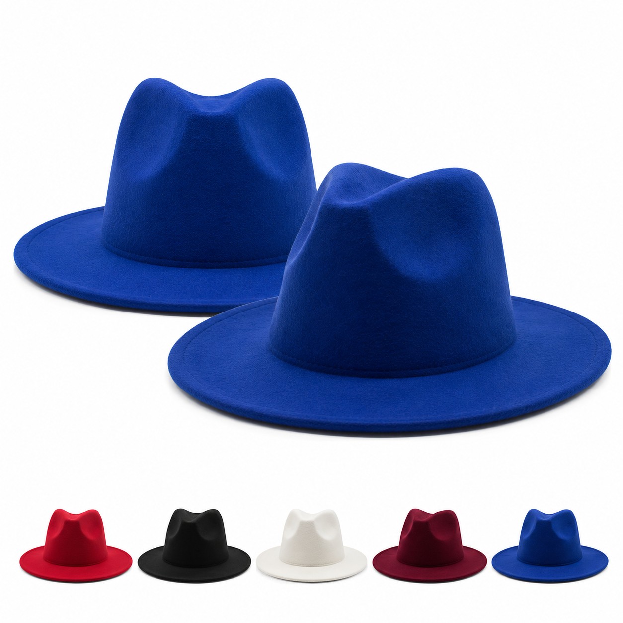 Polyester Wide Brim Fedora Hat