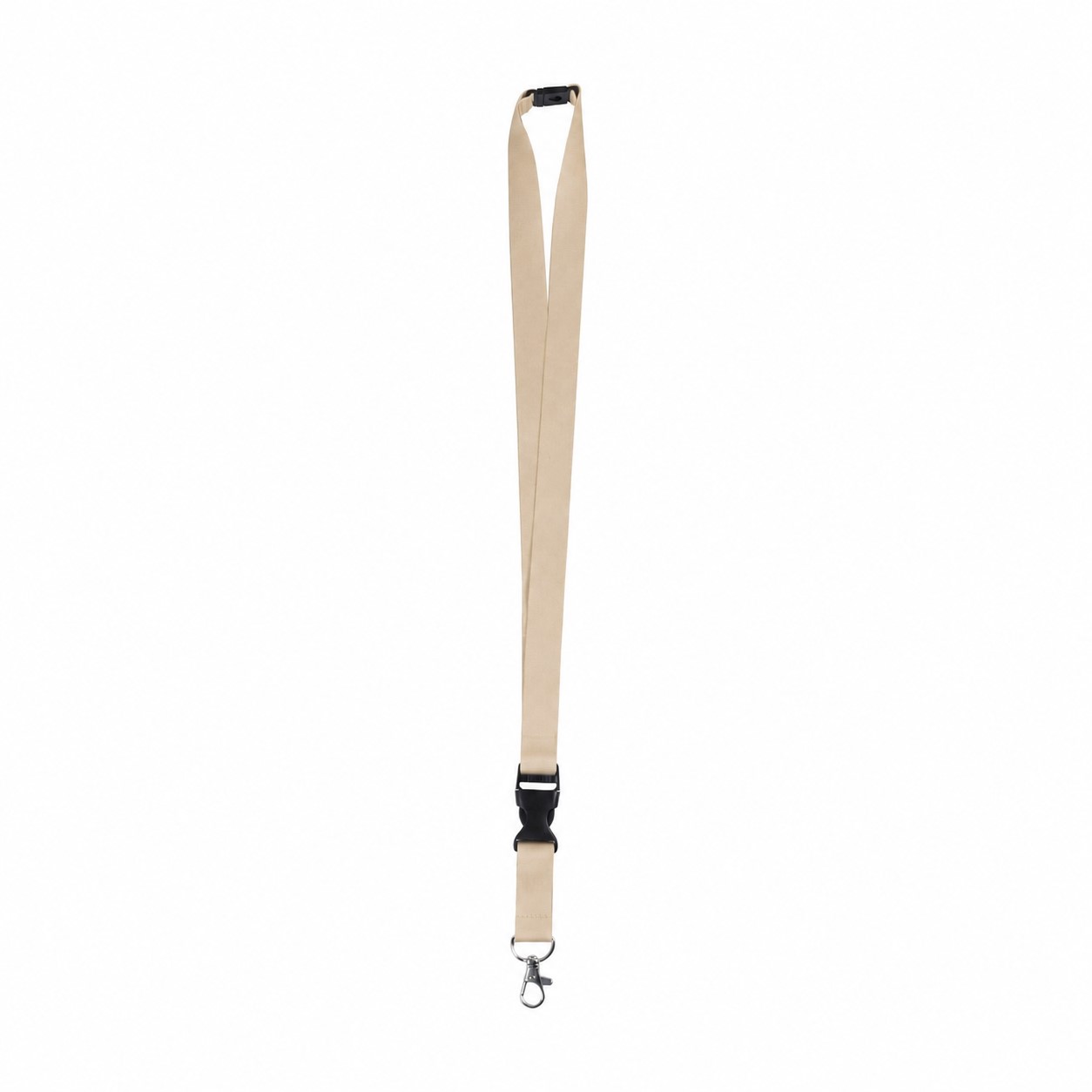 Polyester Breakaway Lanyard With Buckle Release — Natural Beige