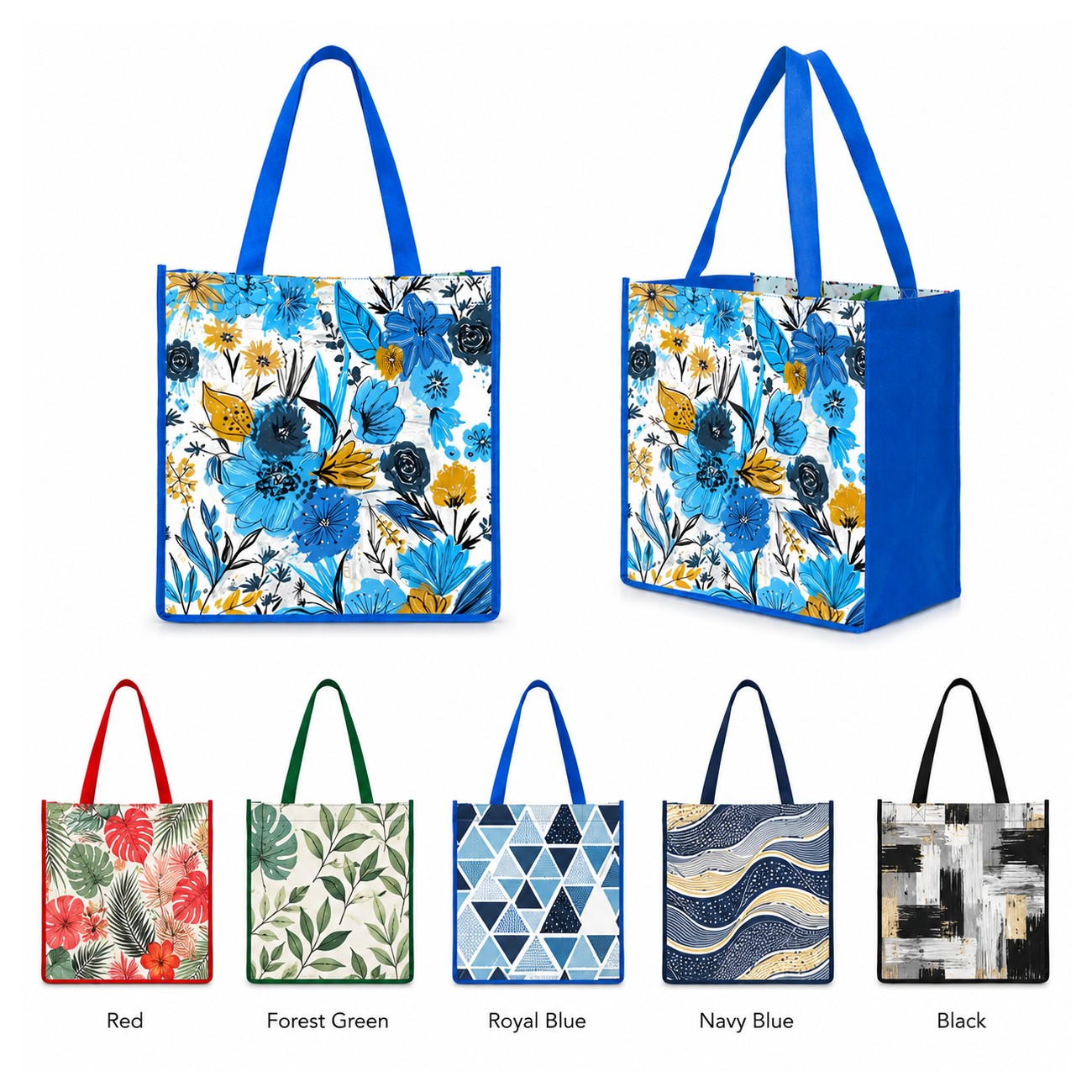 13-Inch Laminated Non-Woven Tote Bag