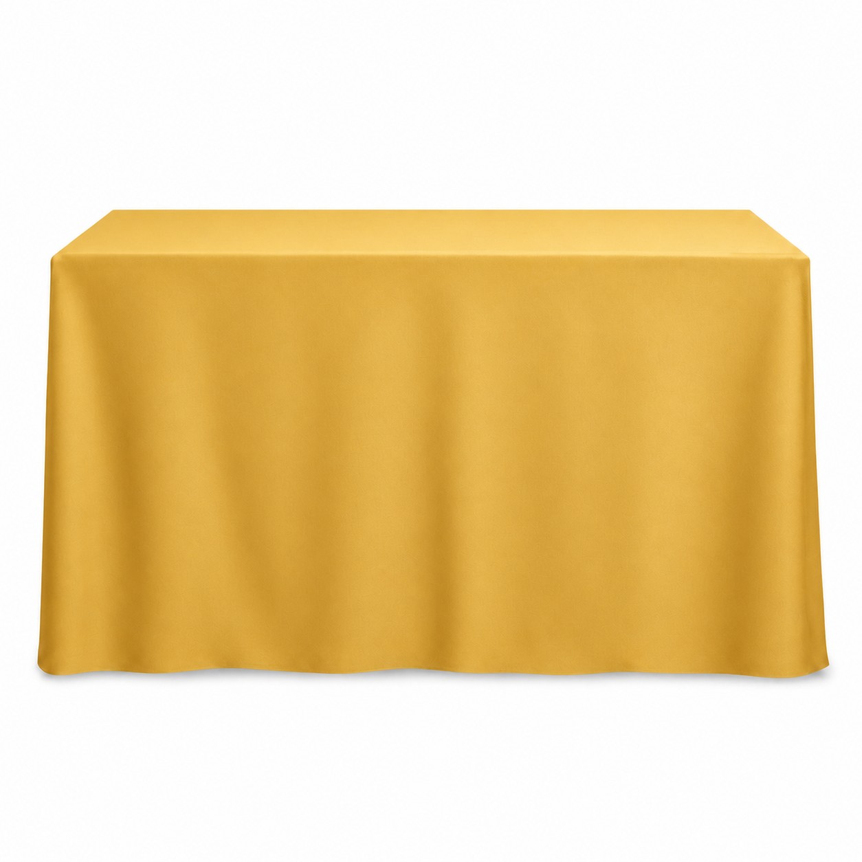 Eight Foot Elastic Fabric Table Cover — Gold