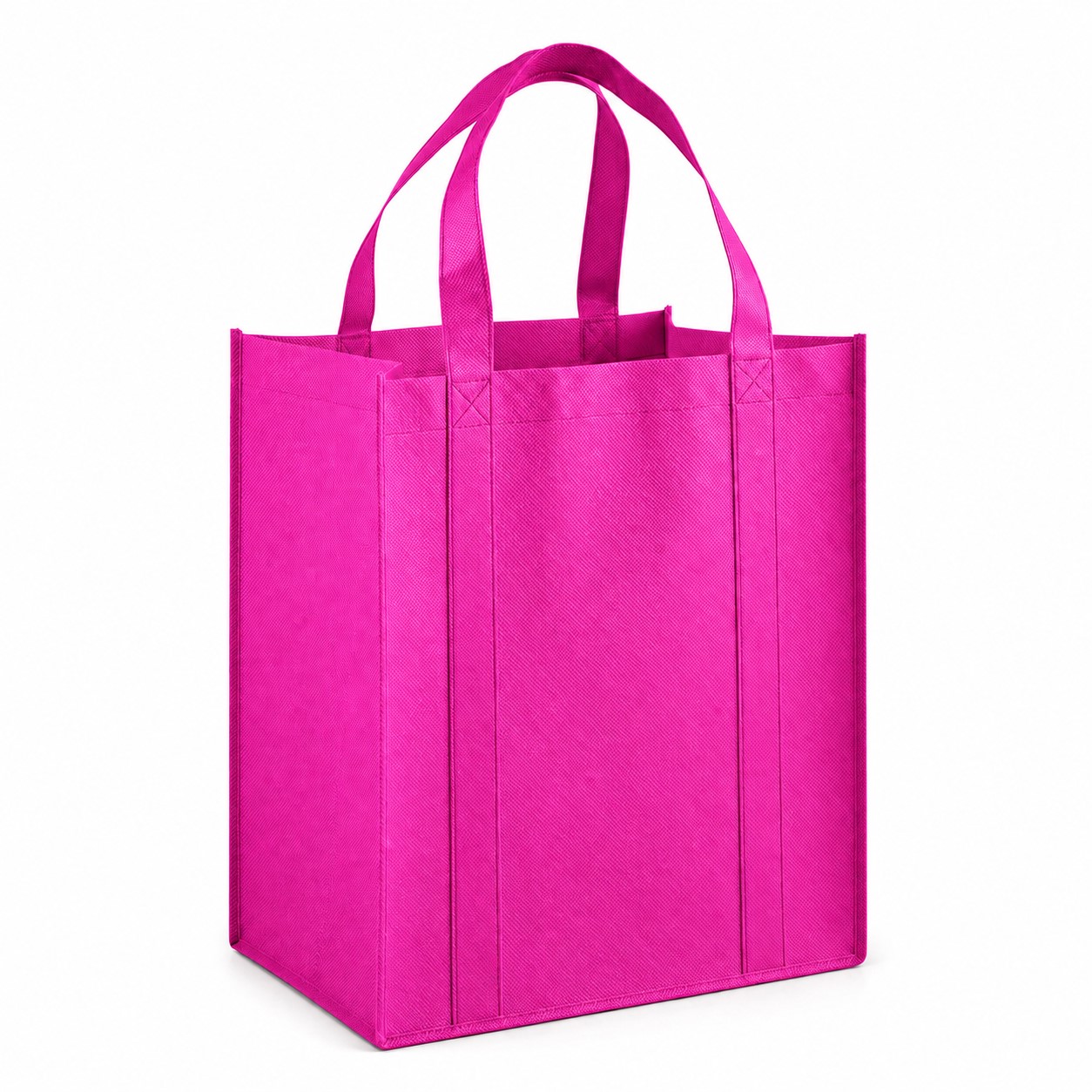 Reinforced Polypropylene Shopping Tote — Deep Pink
