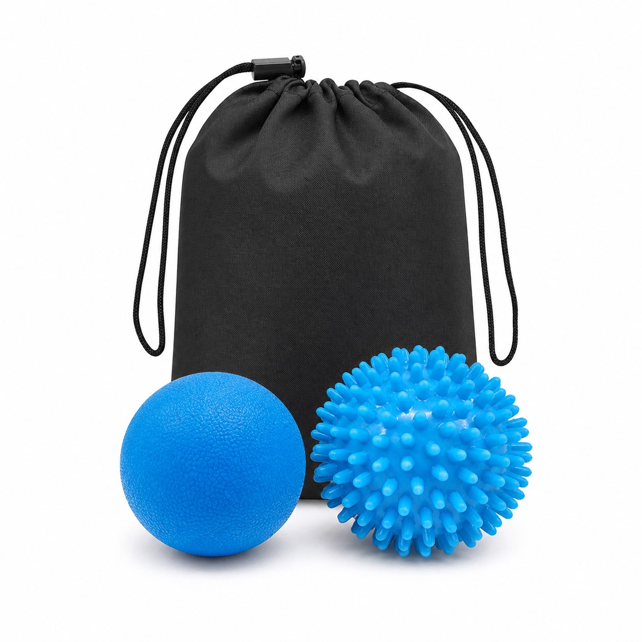 Rubber Therapy Ball Set With Drawstring Pouch — view 2