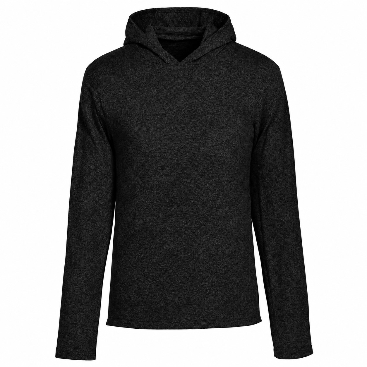 Lightweight Tri Blend Jersey Hoodie — Black