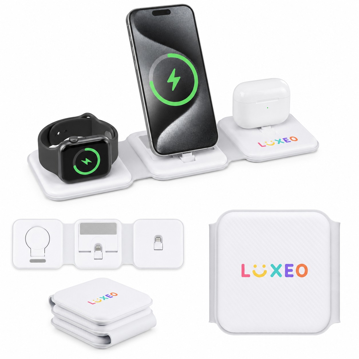Foldable Three Device Charging Dock