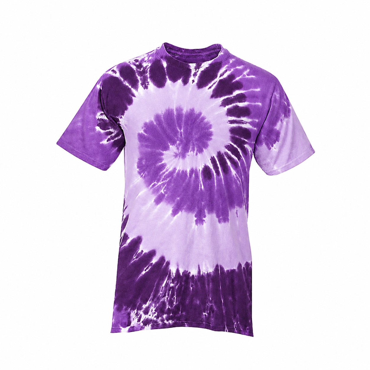 Cotton Tie Dye Crewneck Shirt — Purple