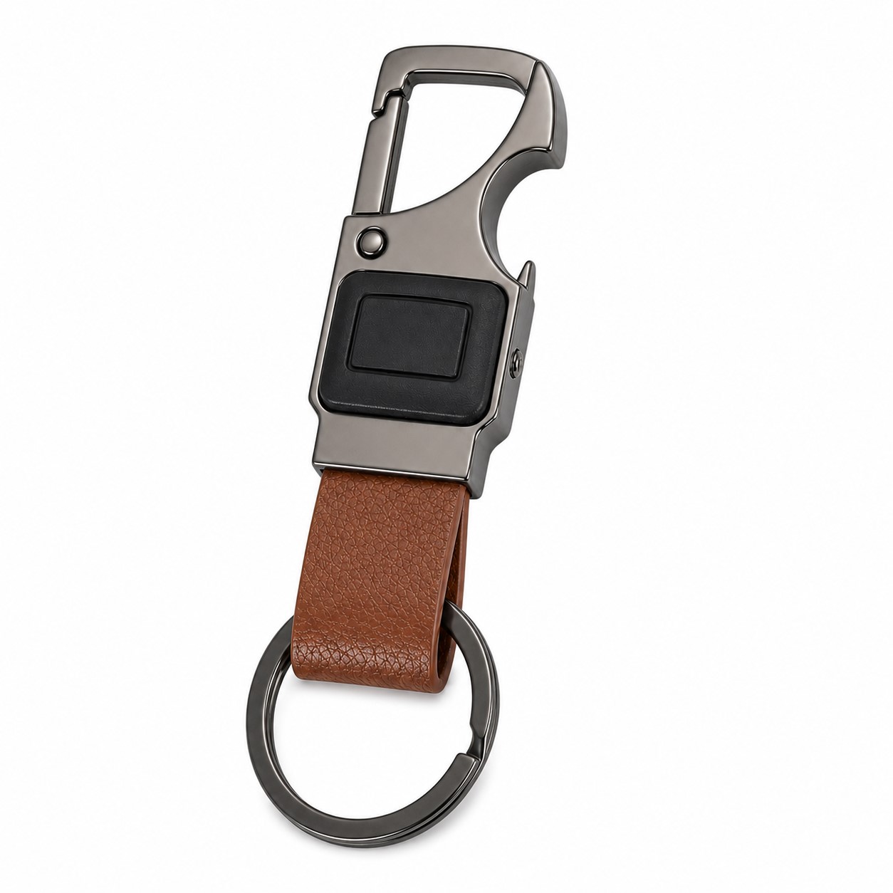 Cowhide Leather Bottle Opener Keychain — view 2
