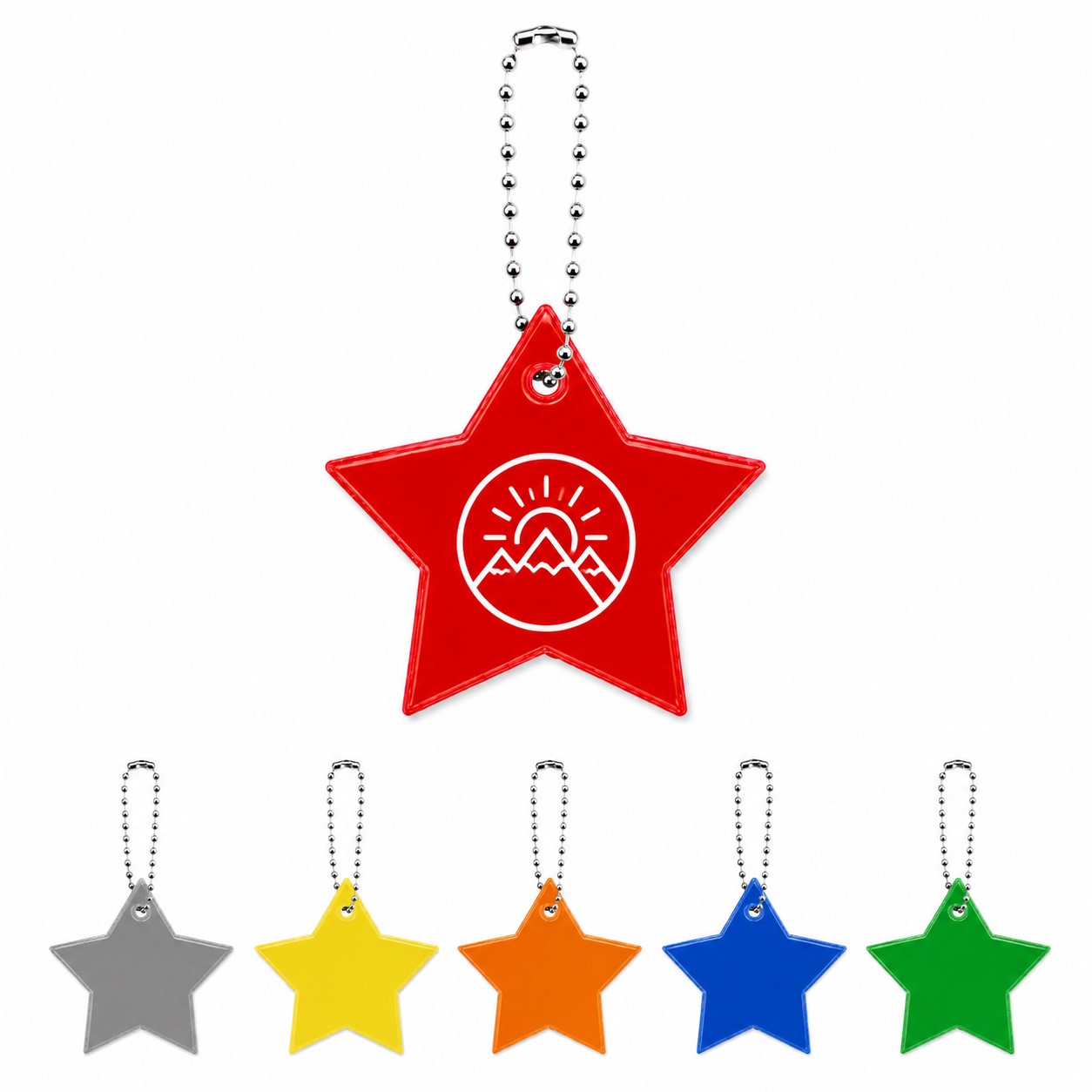 Reflective Star Safety Keychain
