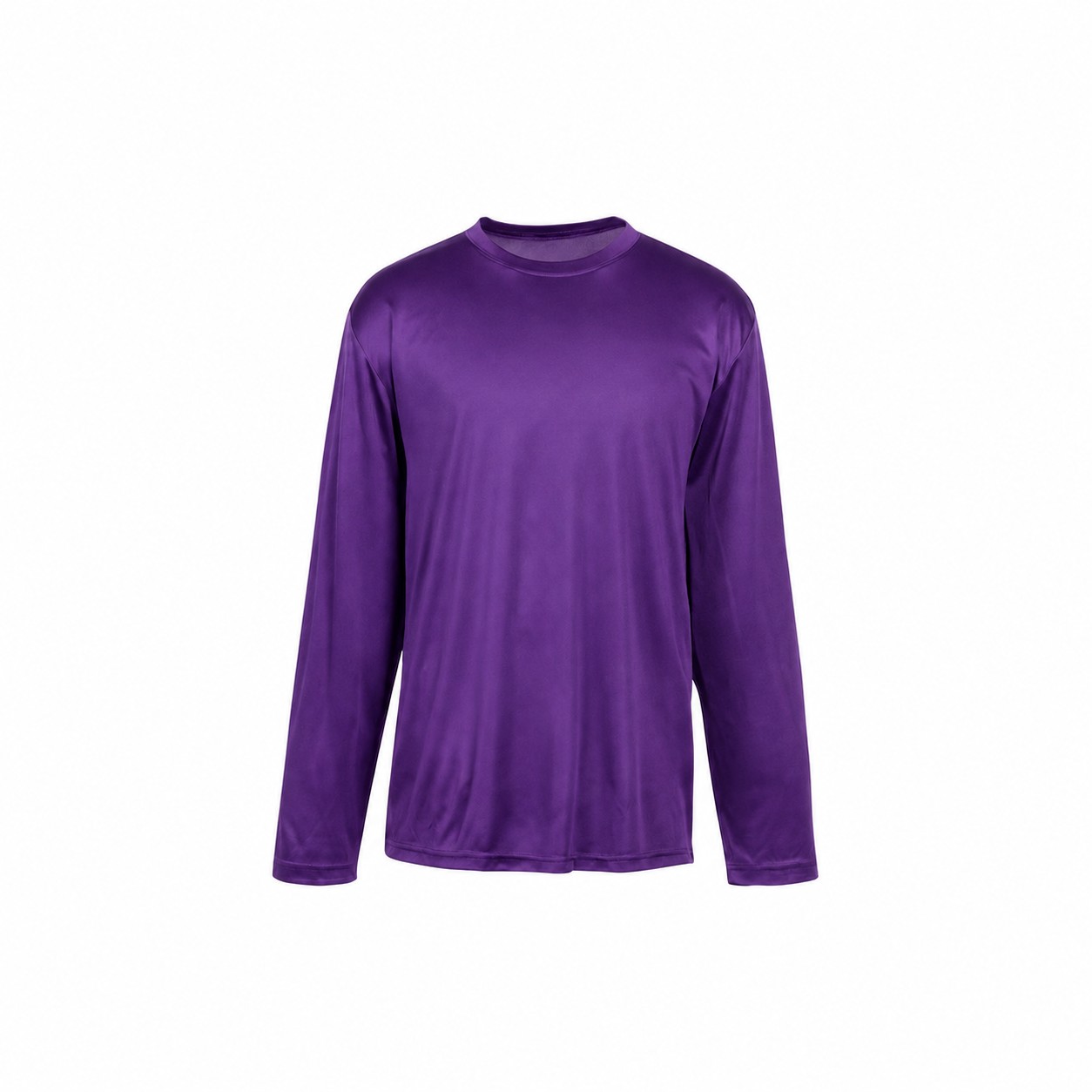 Men's Polyester Long Sleeve Performance Shirt — Purple