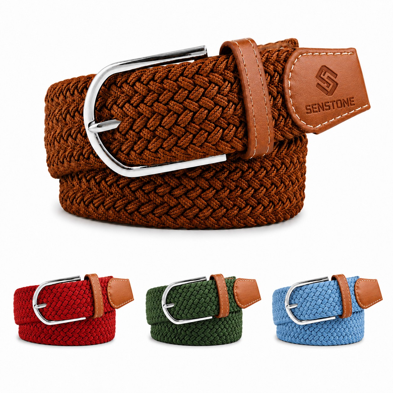 Reversible Elastic Woven Golf Belt