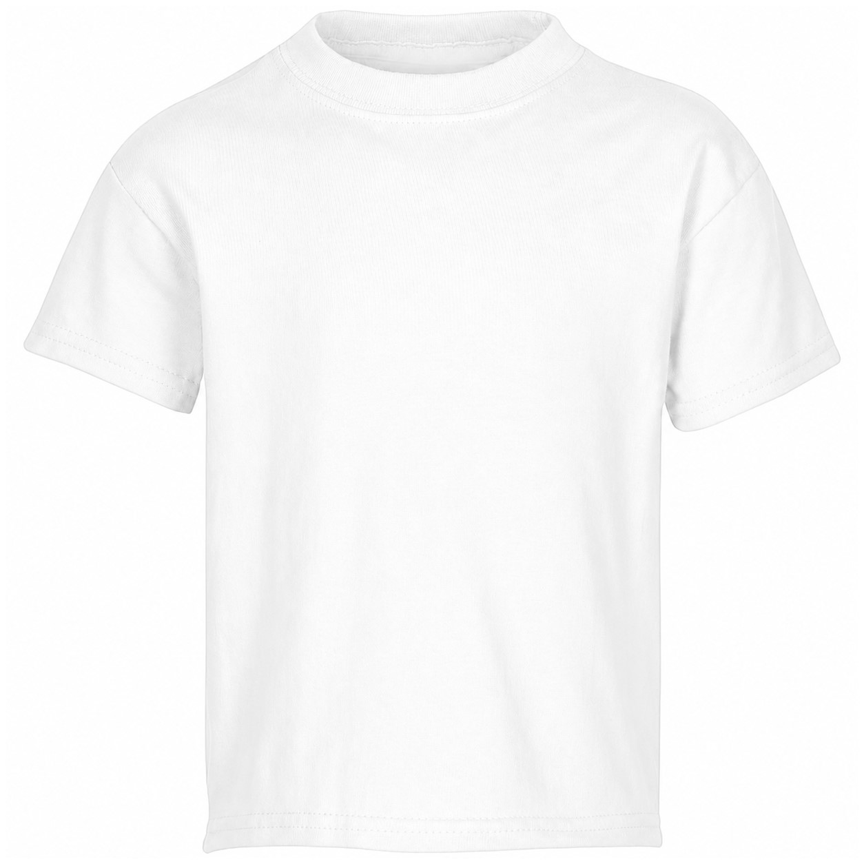 Youth Cotton-Polyester Blend T-Shirt — White