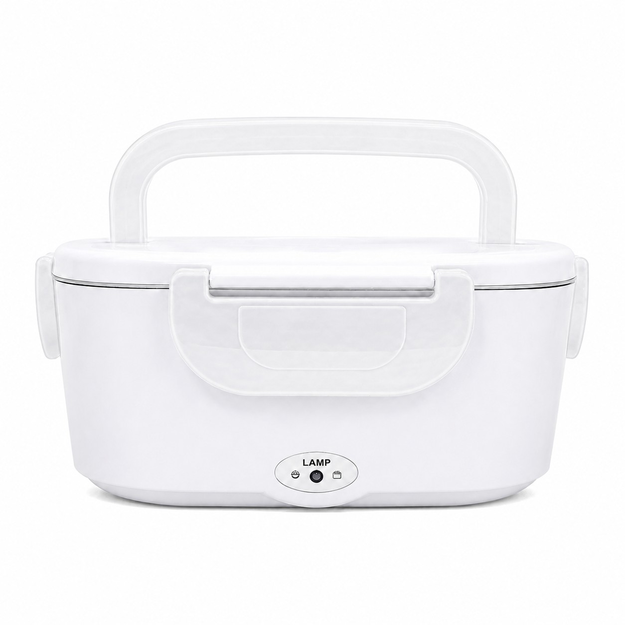 Electric Stainless Lunch Box Warmer — Clear White