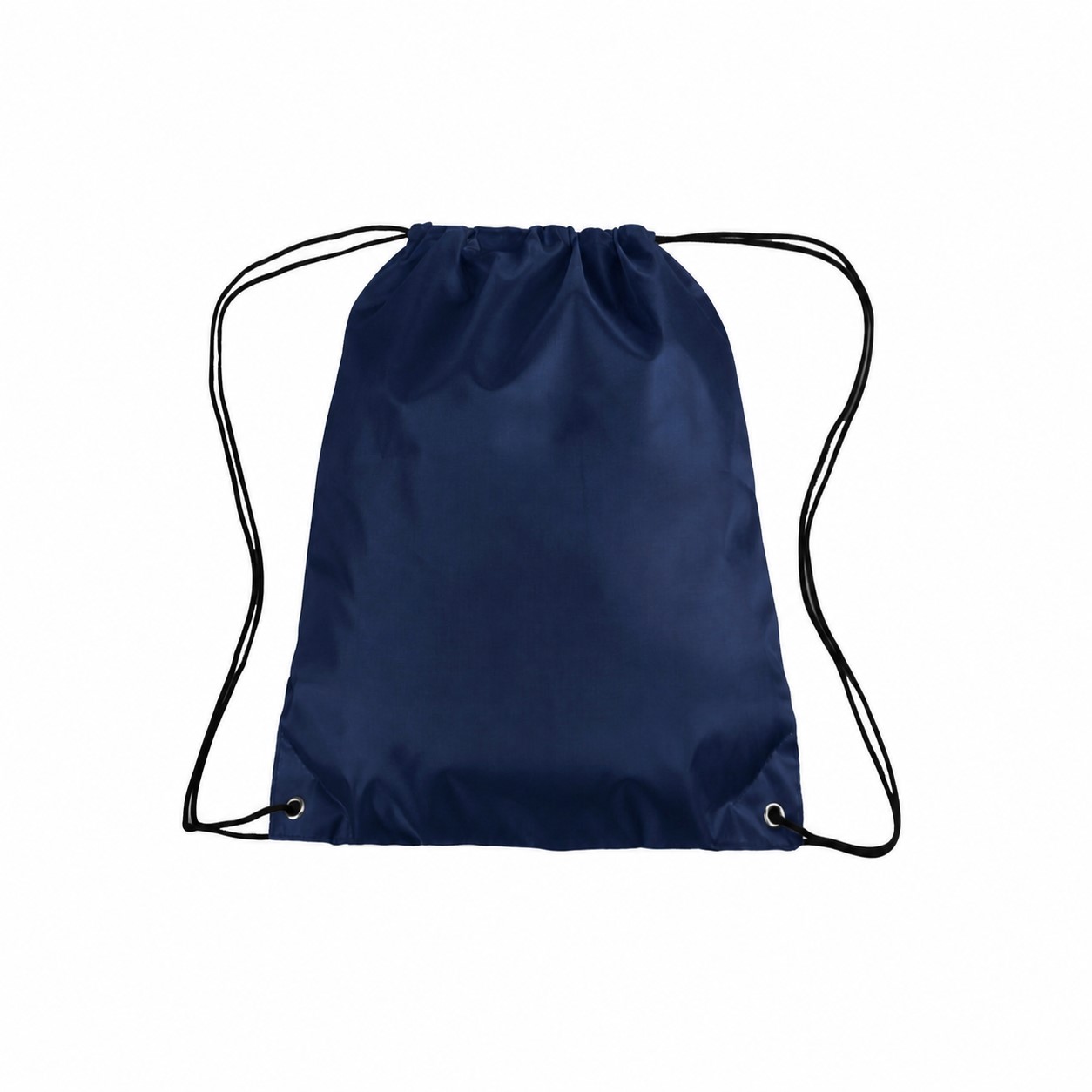 210D Polyester Classic Drawstring Bag — Navy Blue