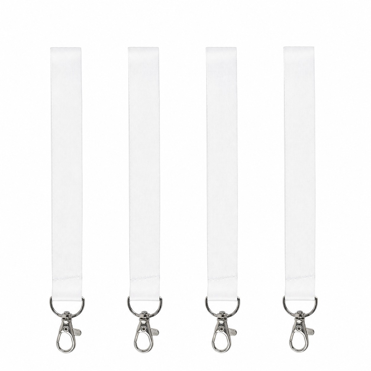 Polyester Wrist Keychain Strap — White