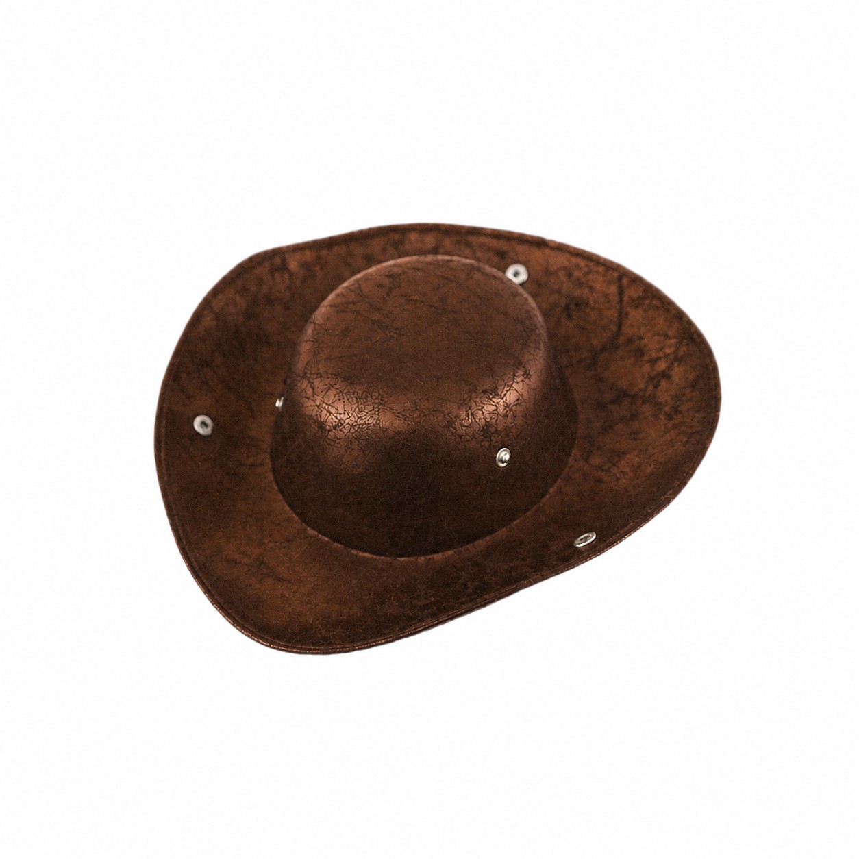 Polyester Tricorn Costume Hat — Brown