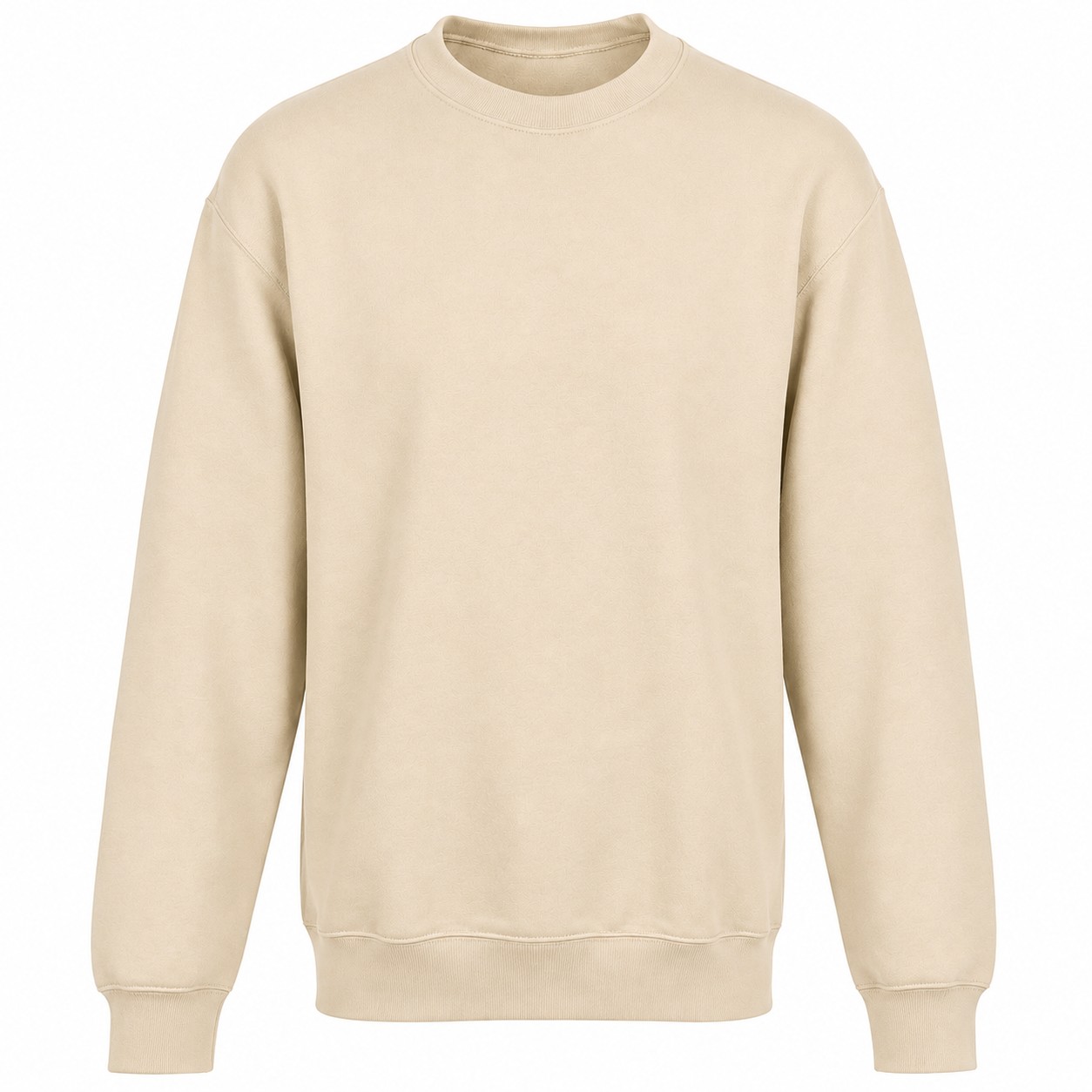Soft Fleece Crewneck Sweatshirt — Beige