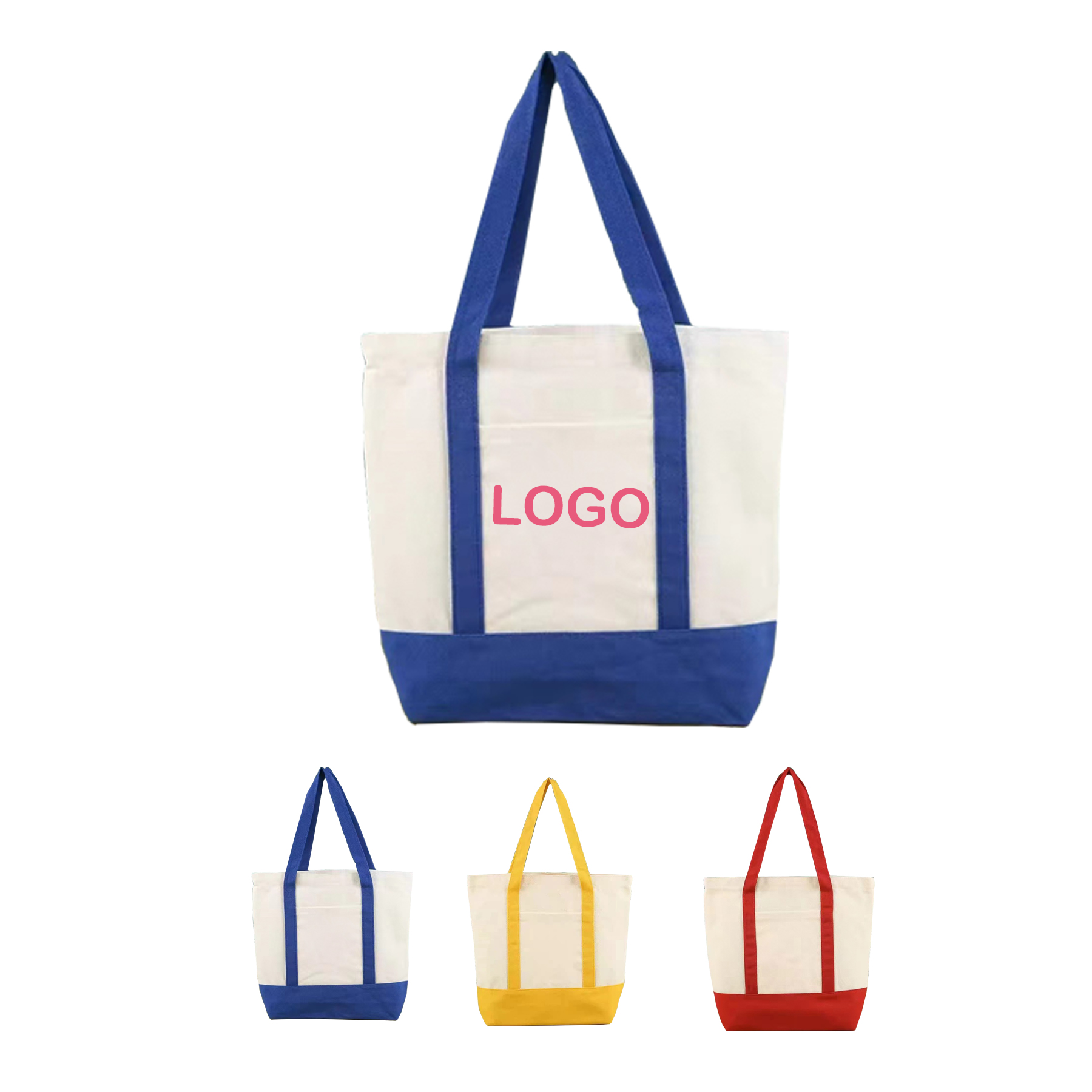 Cotton Canvas Front Pocket Tote