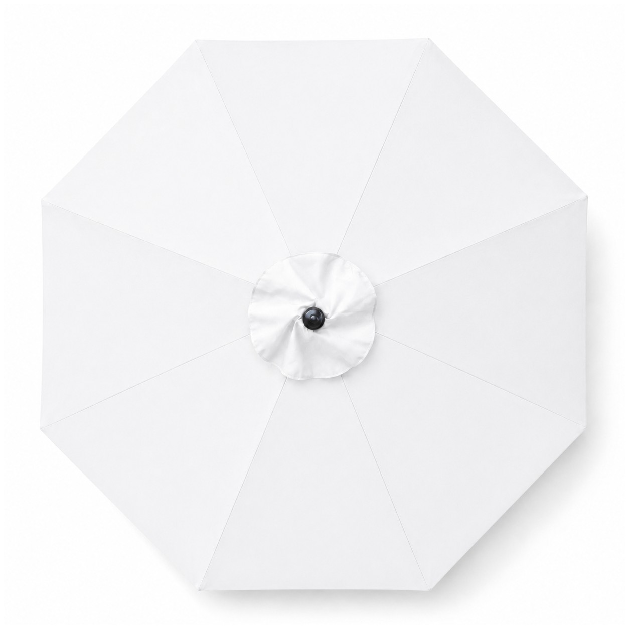 9' Aluminum Market Umbrella Crank Lift — Clear White