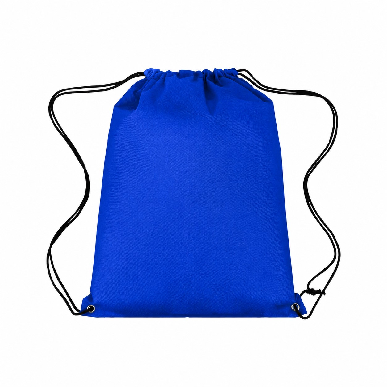 Non-Woven Drawstring Backpack With Metal Grommets — Royal Blue