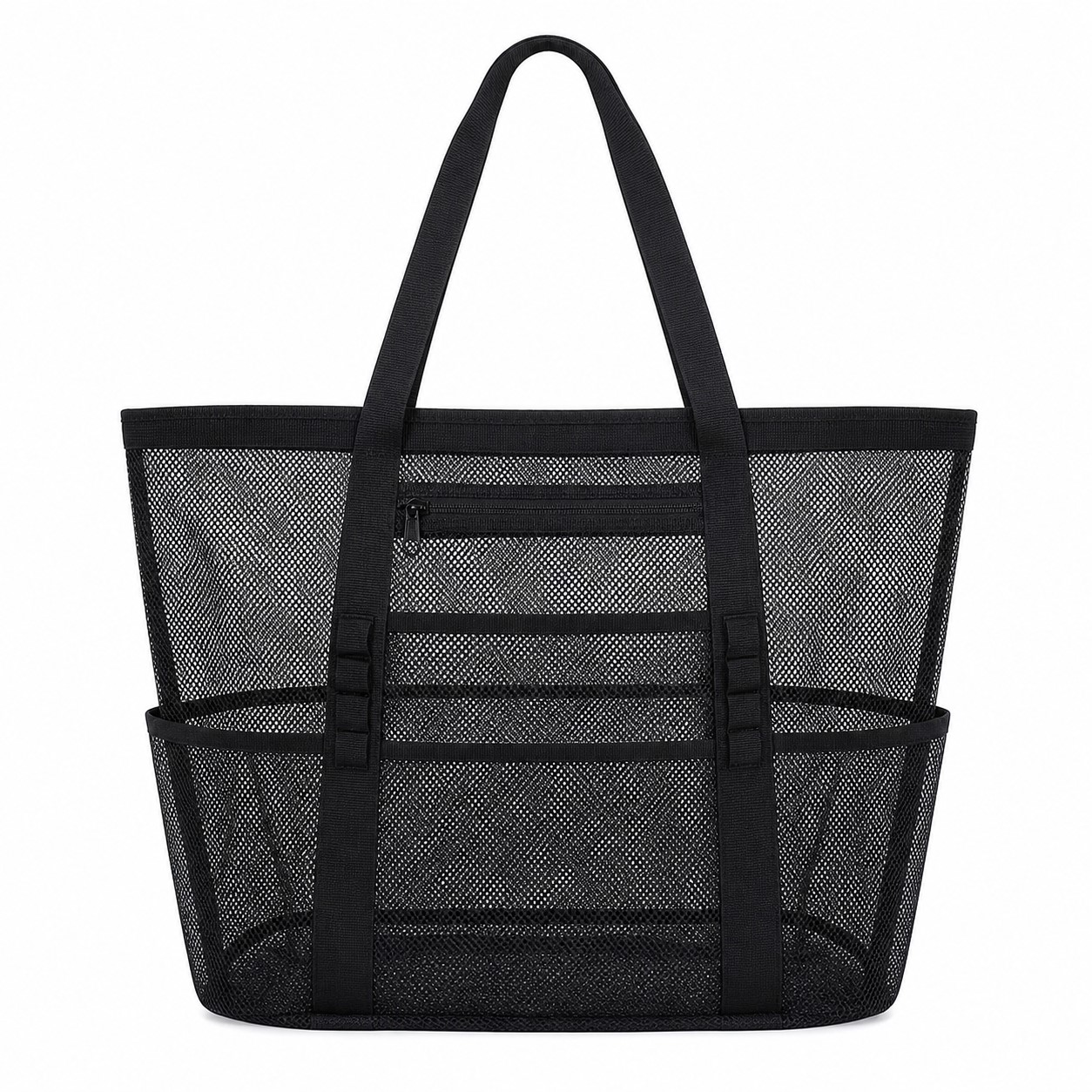 Ventilated Nylon Mesh Beach Storage Tote — view 2