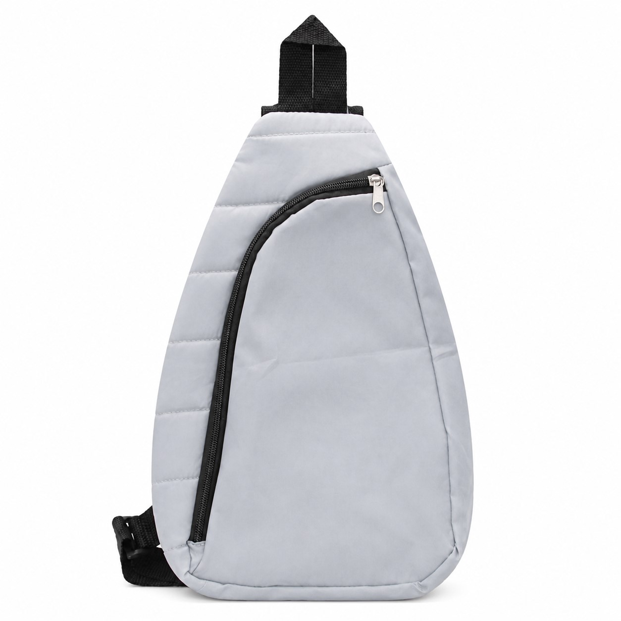 Asymmetrical Zip Polyester Sling Bag — view 2