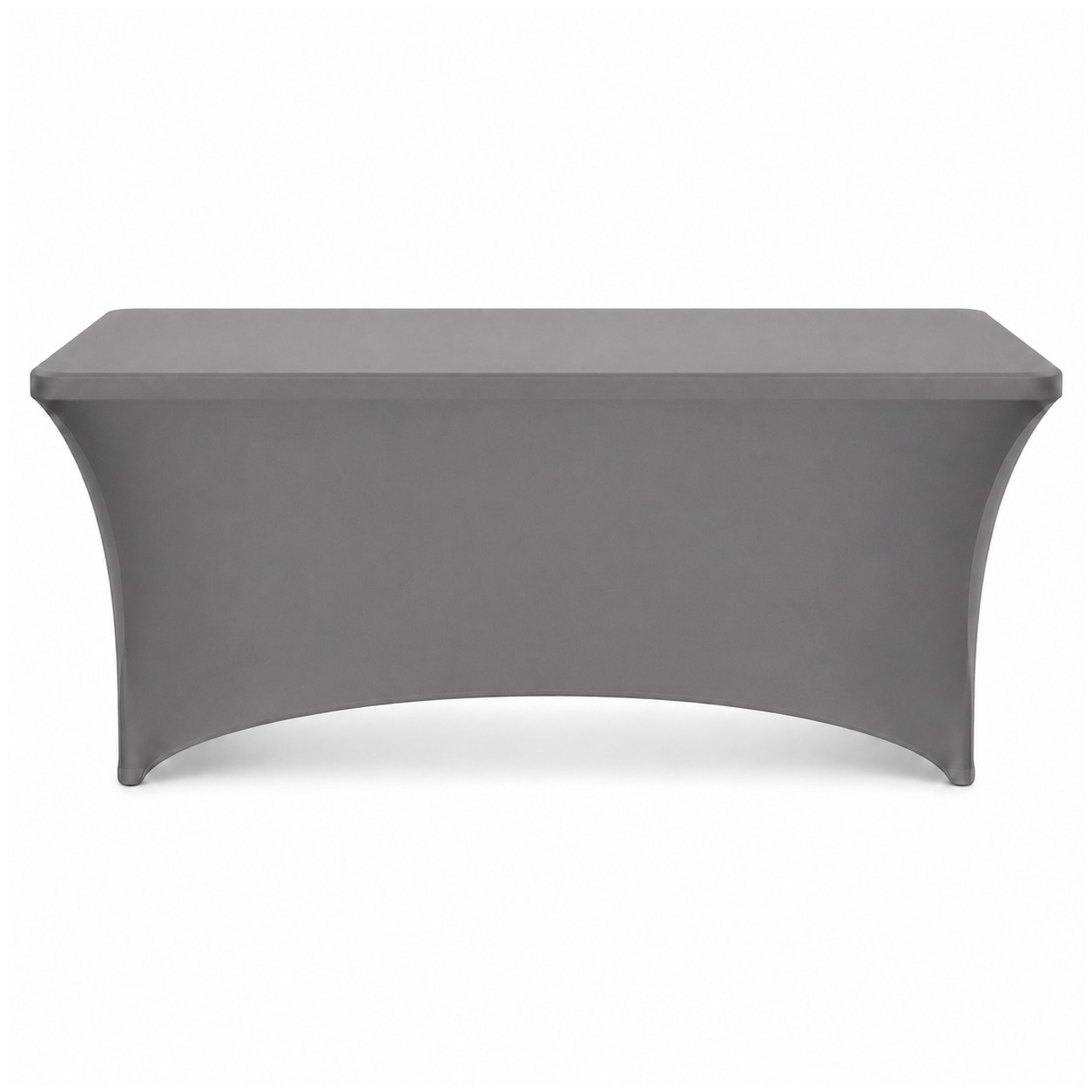 Four Foot Stretch Fitted Table Cover — Pewter Gray