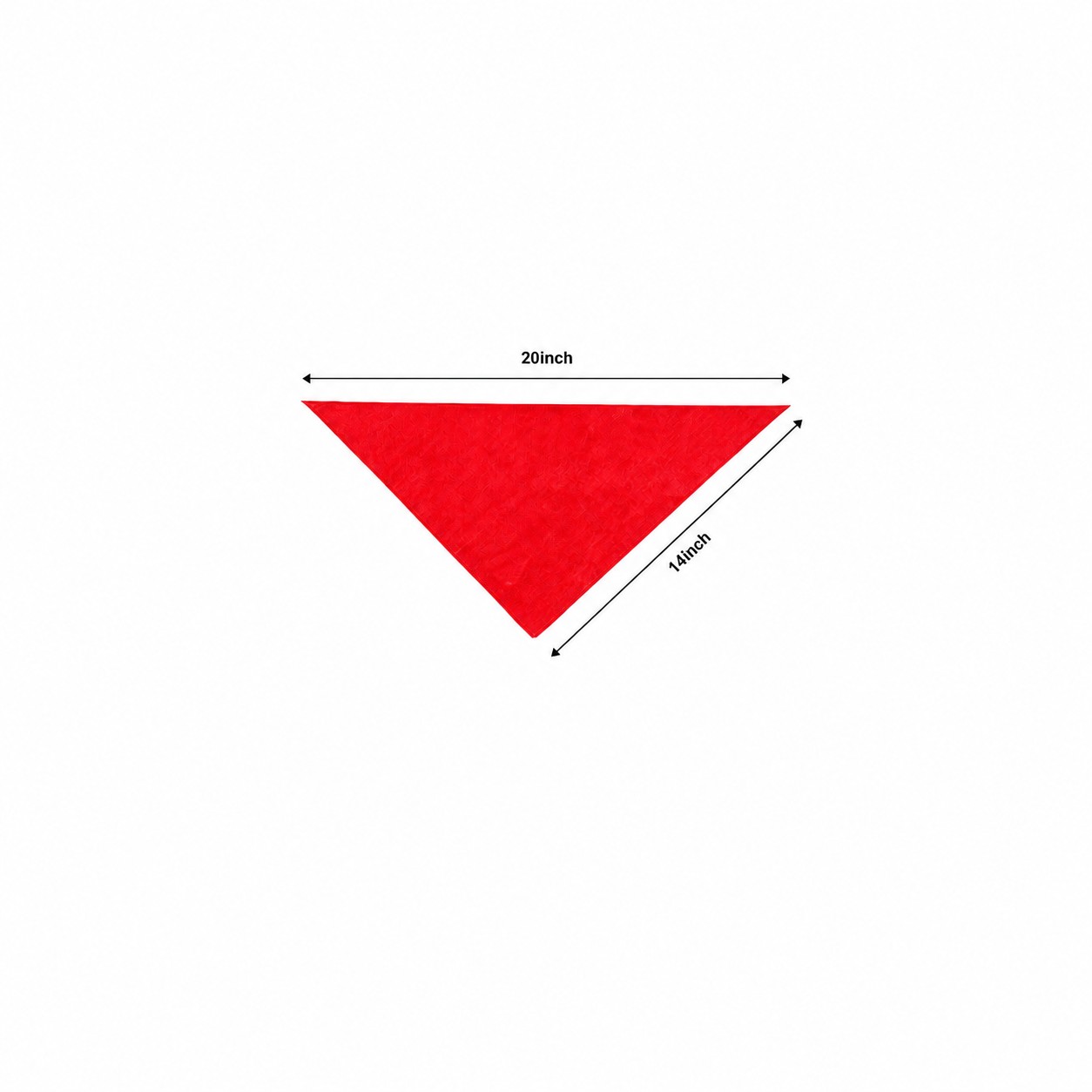 Cotton Triangle Pet Bandana — Red