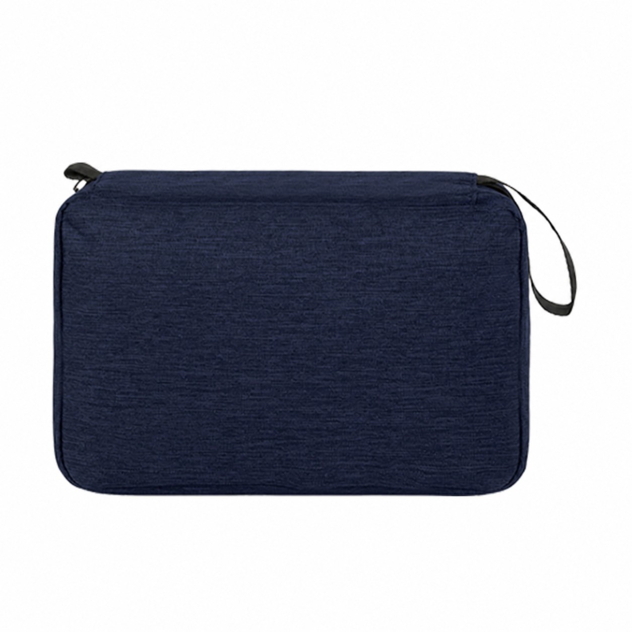 Hanging Heathered Toiletry Bag — Navy Blue