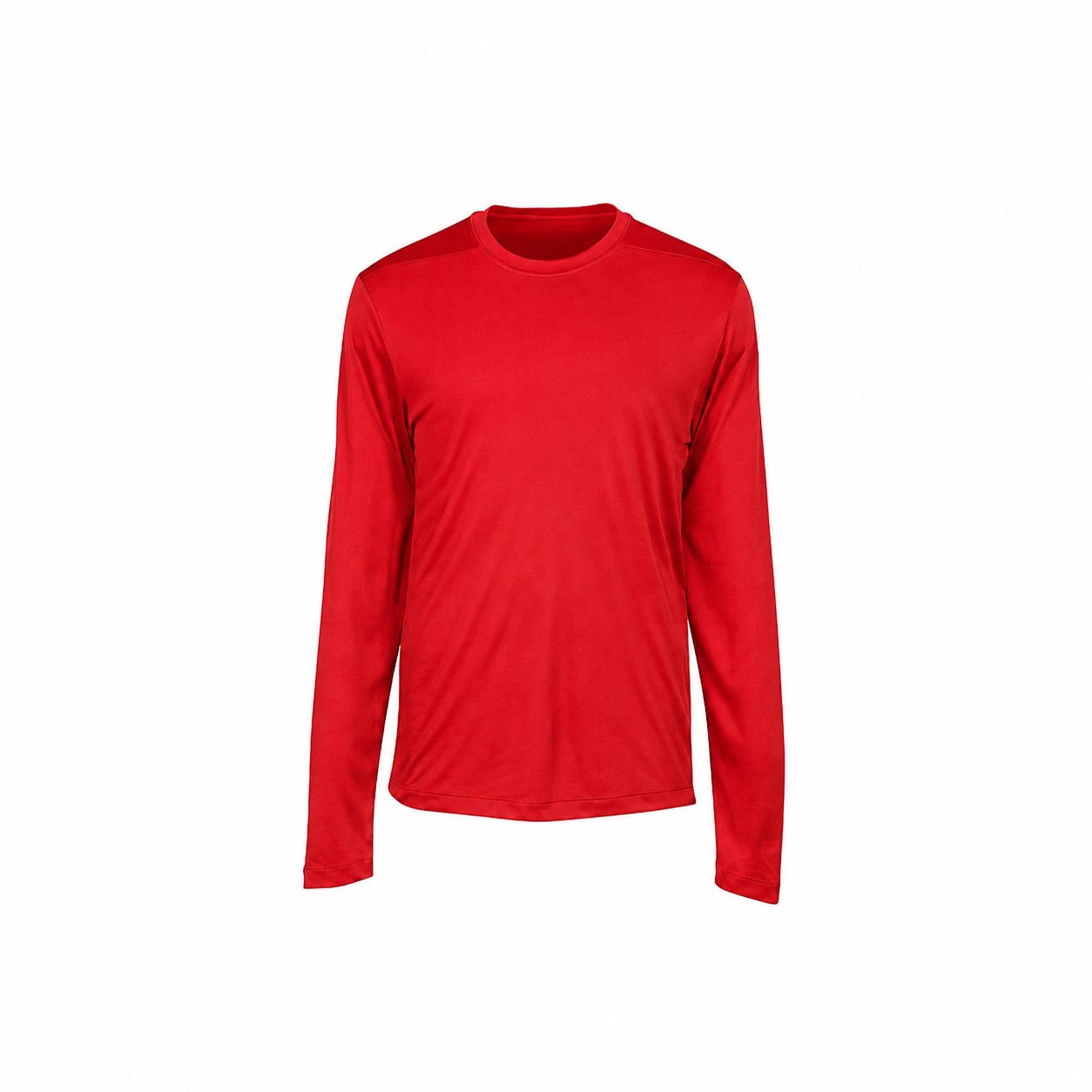 Men's Four-Ounce Polyester Long Sleeve Performance Tee — Red